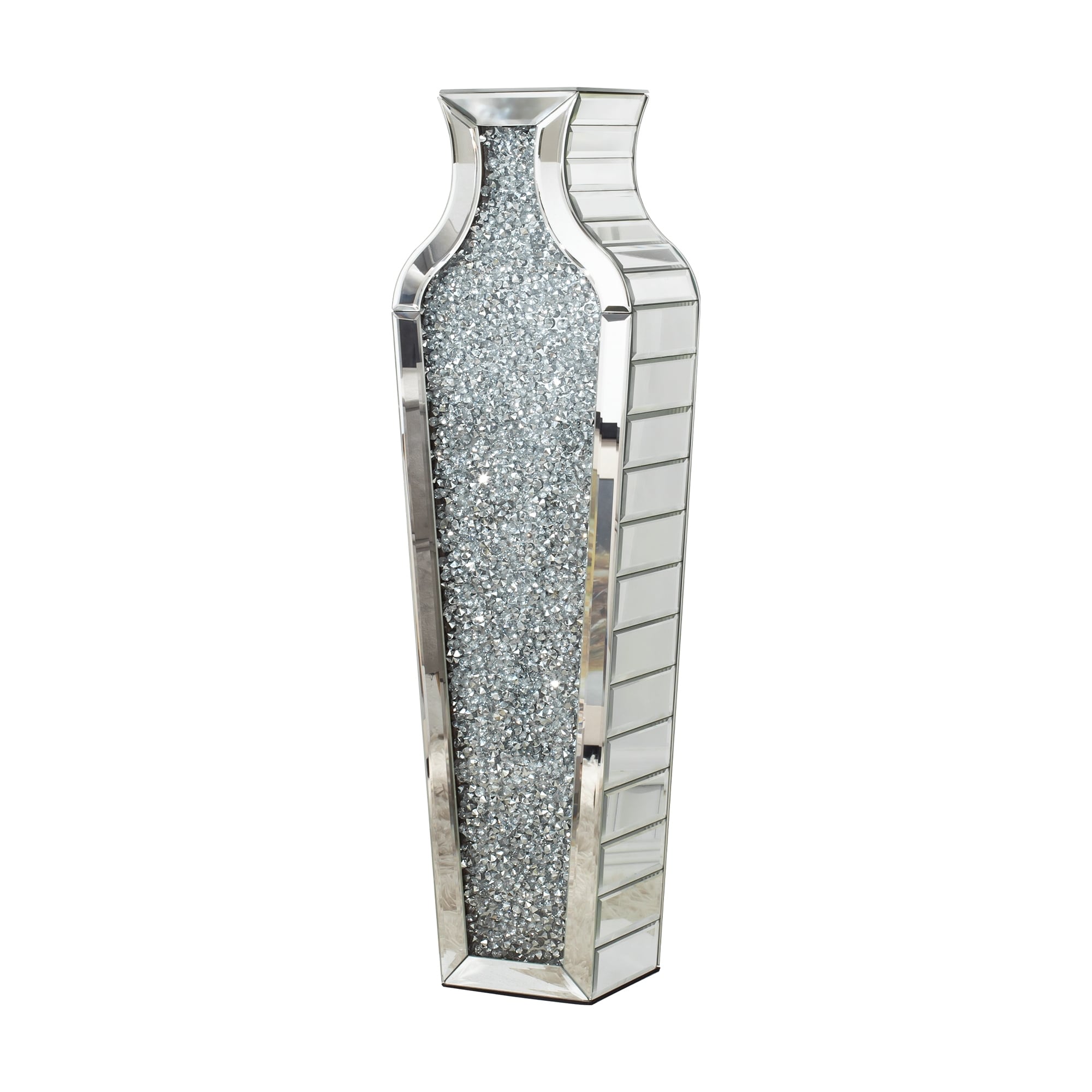 Tall Crushed Diamond Floor Vase