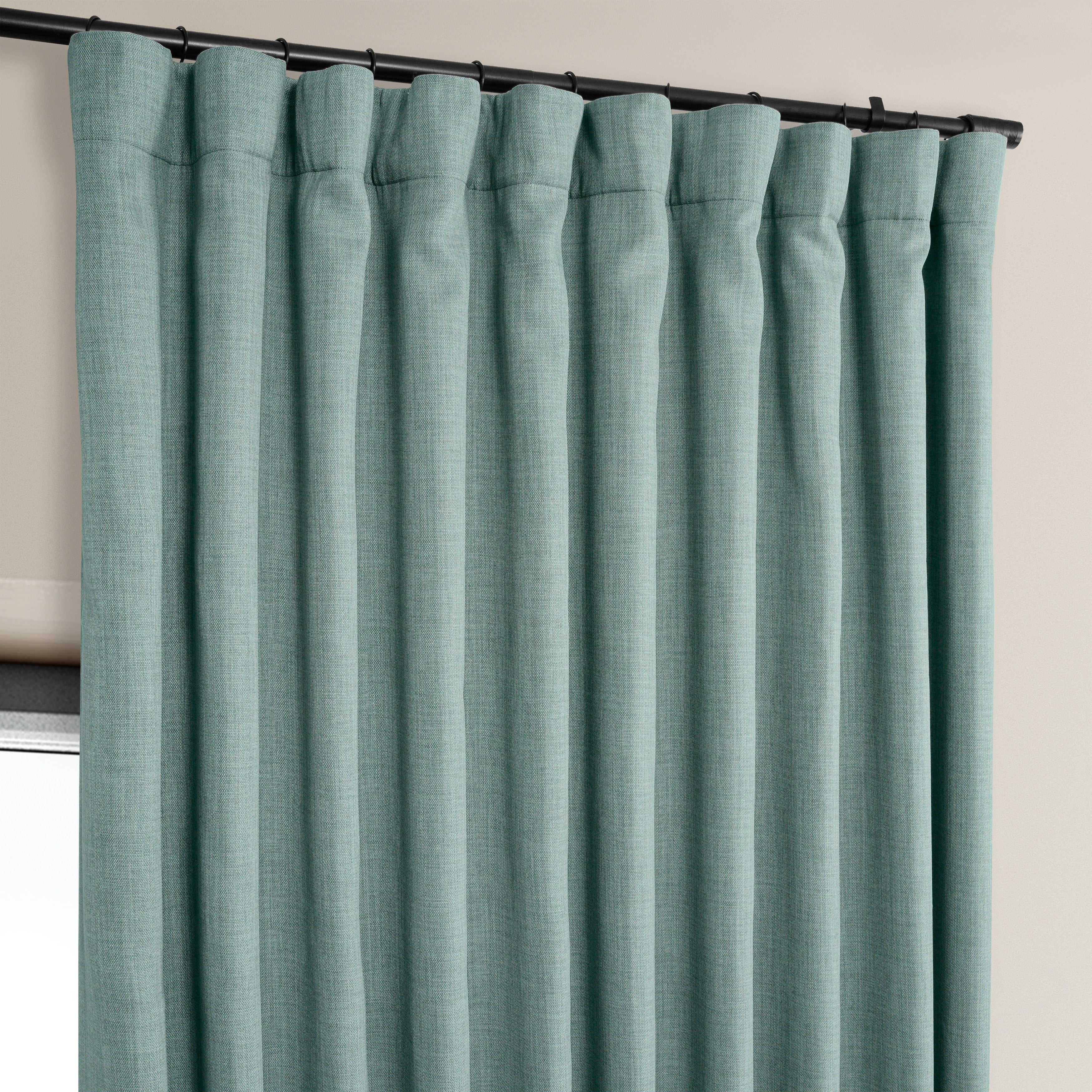 Exclusive Fabrics Faux Linen Room Darkening Curtain (1 Panel)