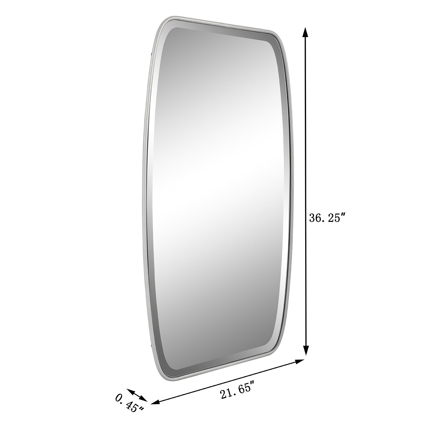 MacLuu Oval Angled Beveled Wall Mirror