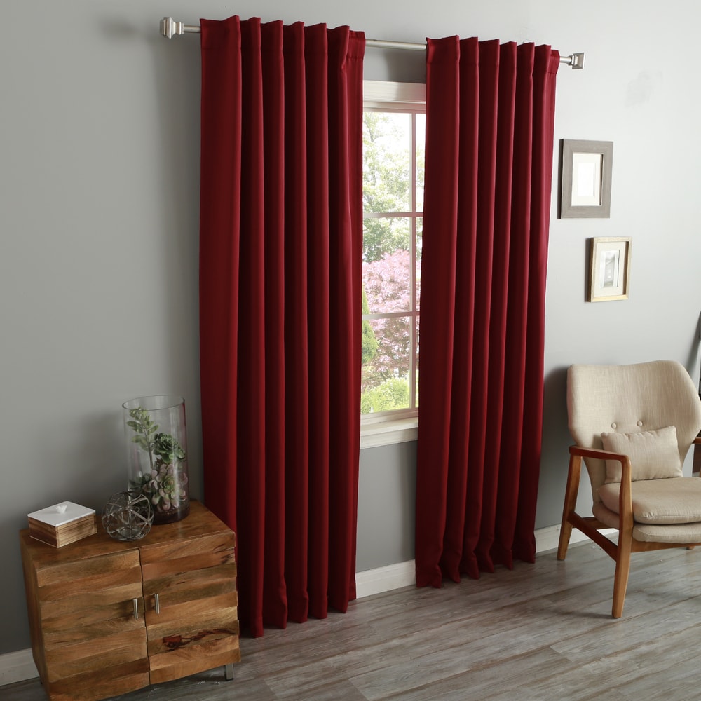 Aurora Home Insulated Thermal Blackout Long Length Curtain Panel Pair