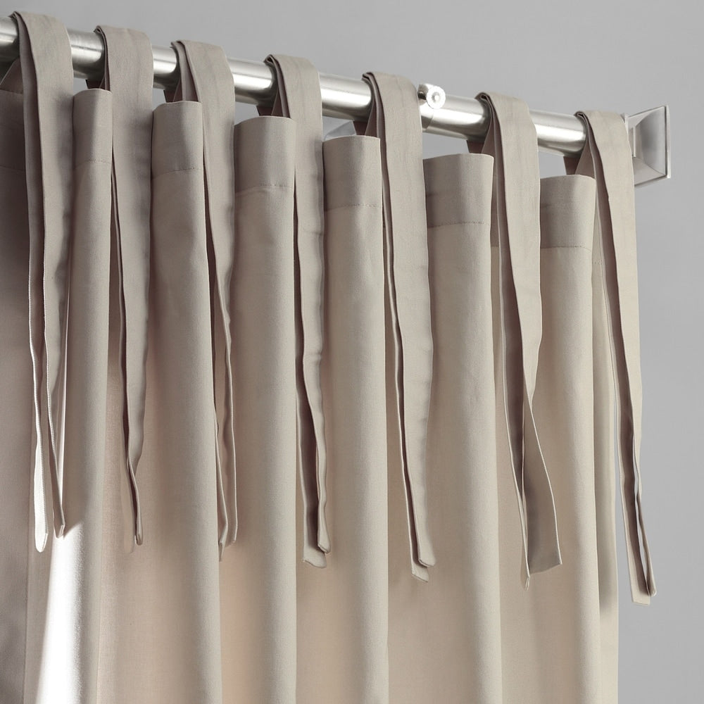 Exclusive Fabrics Solid Cotton Tie-Top Curtain (1 Panel)