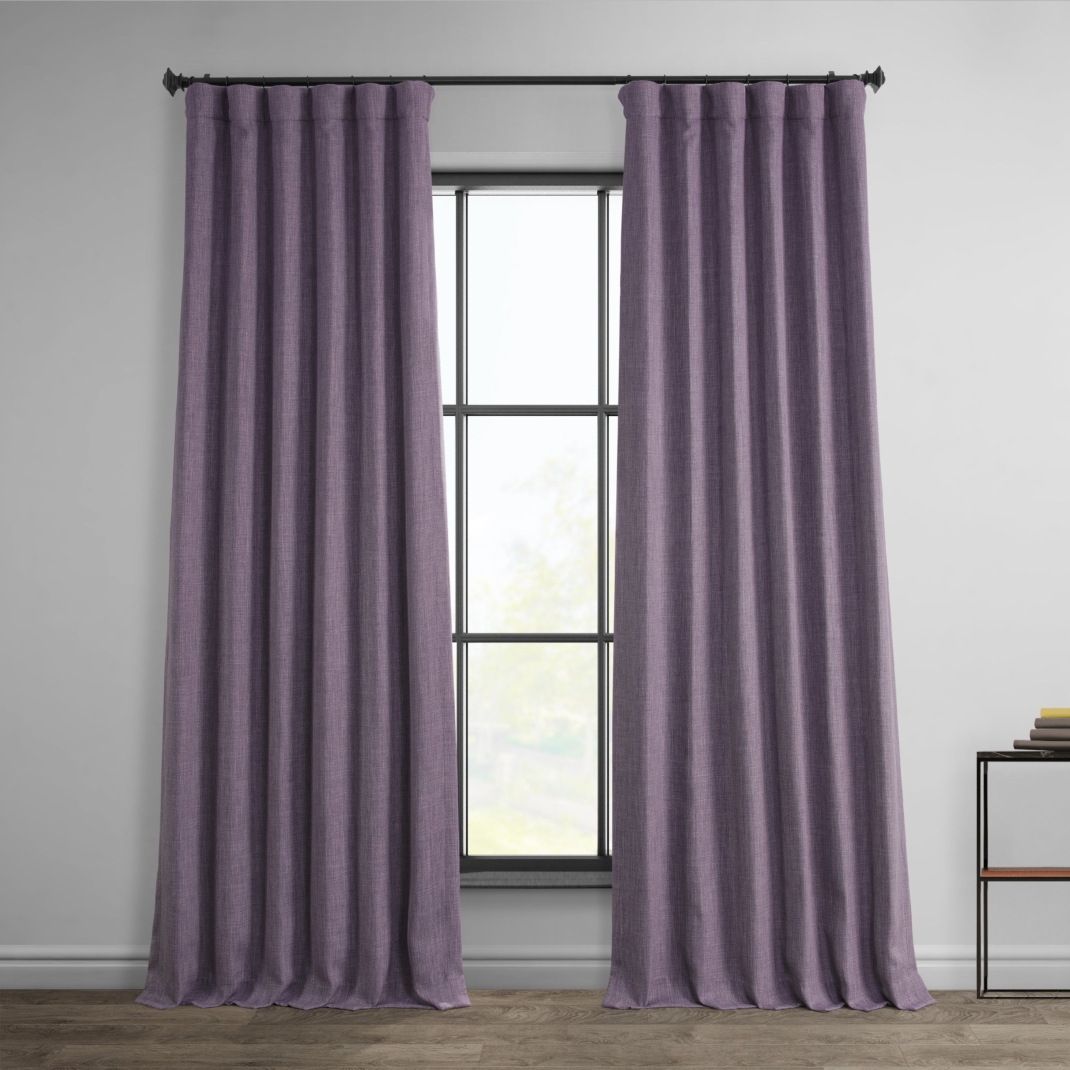 Exclusive Fabrics Faux Linen Room Darkening Curtain (1 Panel)