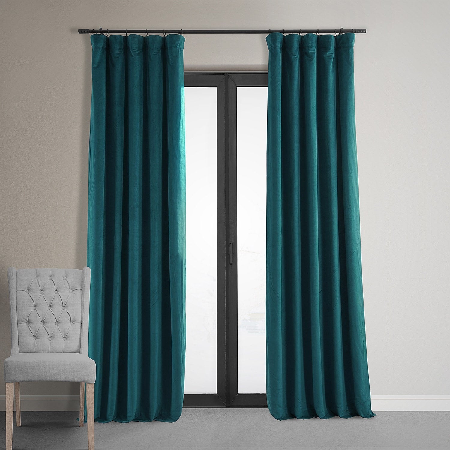 Exclusive Fabrics Signature Velvet Blackout Curtain 120 Inches Long (1 Panel)