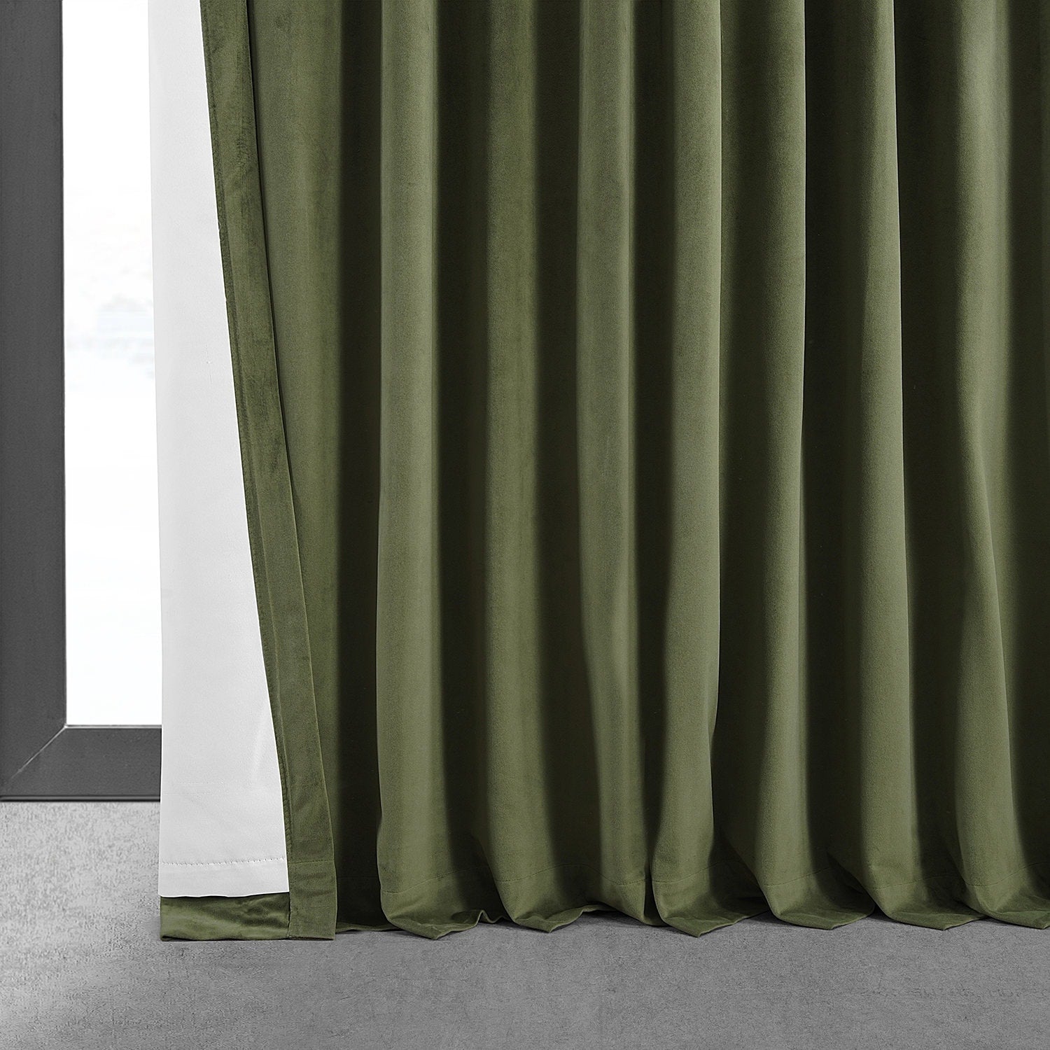 Exclusive Fabrics Signature Extra Wide Blackout Velvet Curtains (1 Panel) - Luxurious Blackout Drapes