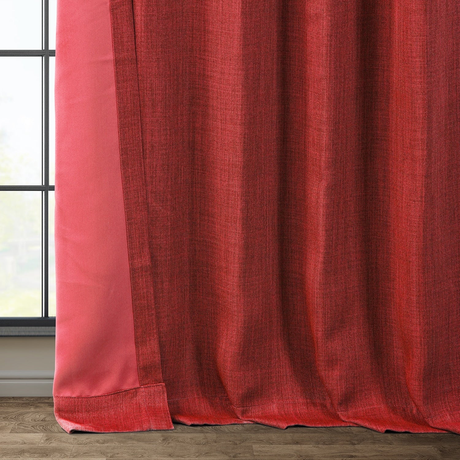 Exclusive Fabrics Faux Linen Room Darkening Curtain (1 Panel)