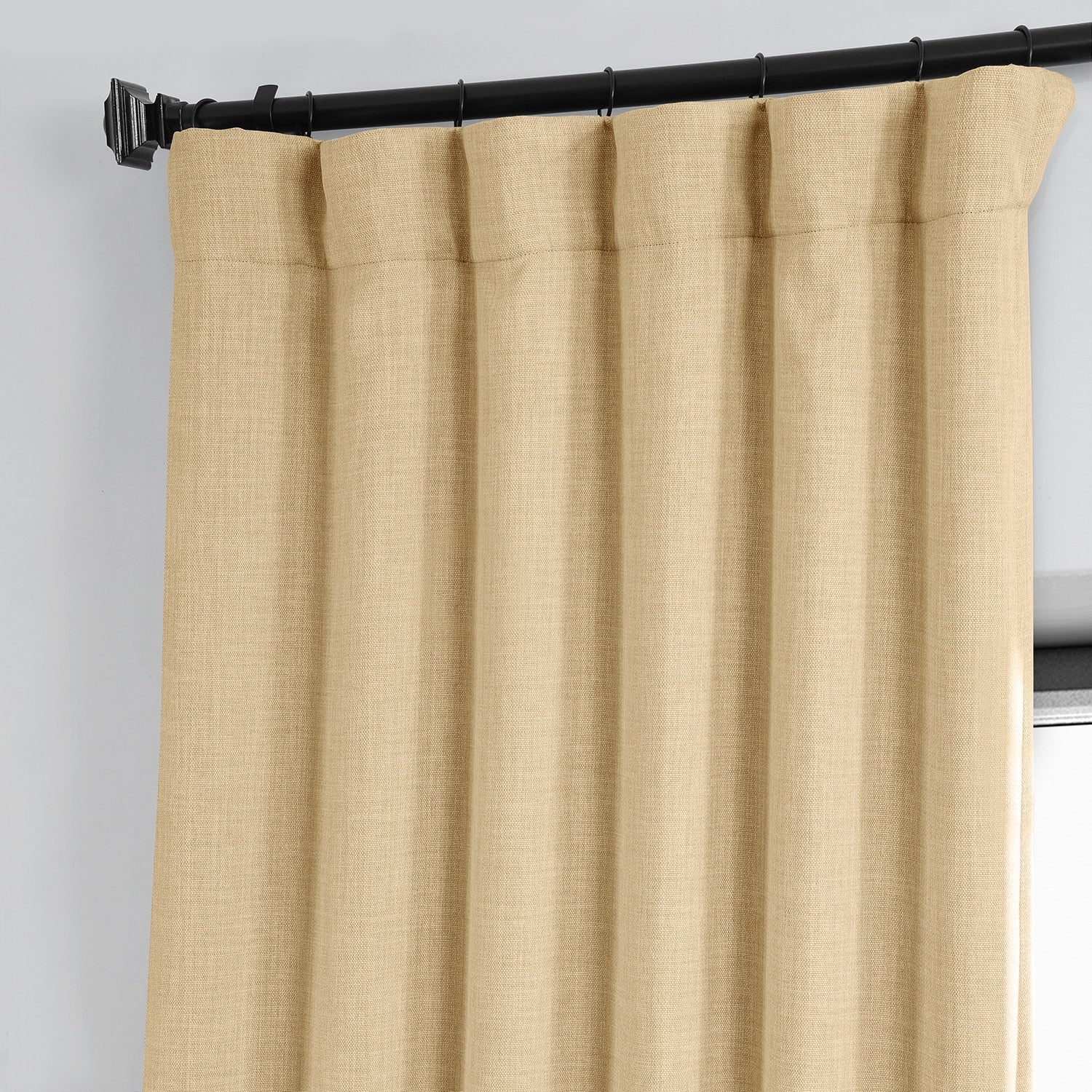 Exclusive Fabrics Faux Linen Room Darkening Curtain (1 Panel)