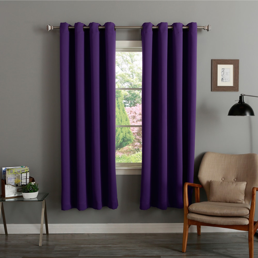 Aurora Home Thermal Insulated 72-inch Blackout Curtain Pair - 52 x 72