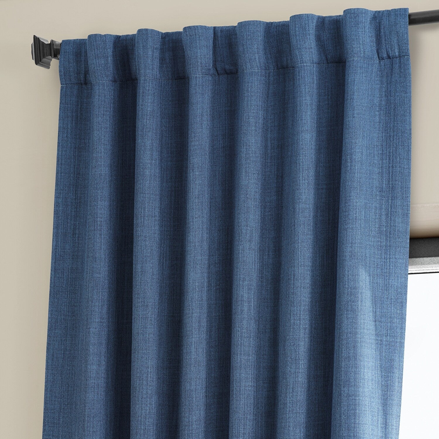 Exclusive Fabrics Faux Linen Room Darkening Curtain (1 Panel)