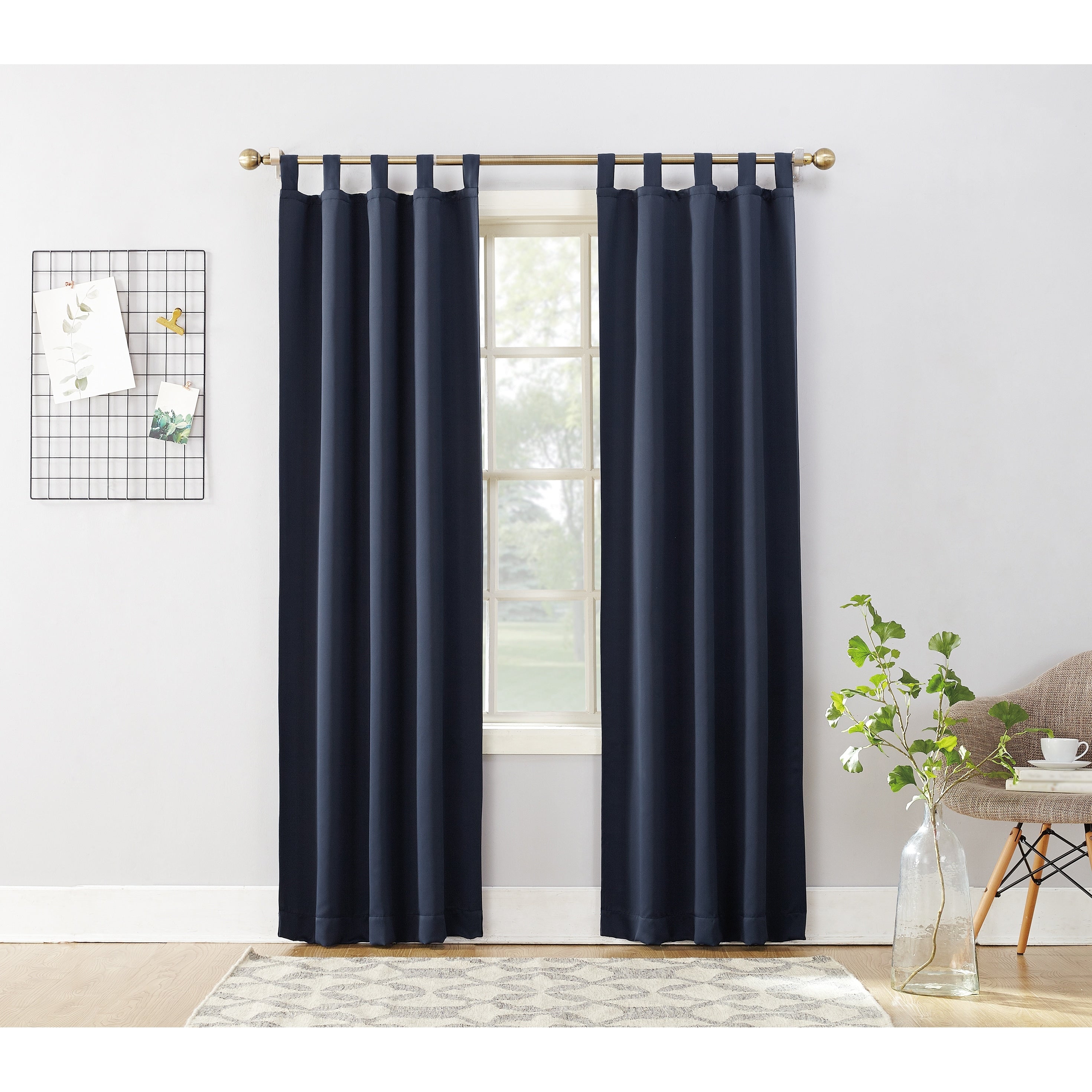 Sun Zero Hayden Energy Saving Blackout Tab Top 1-Piece Curtain Panel, Single Panel