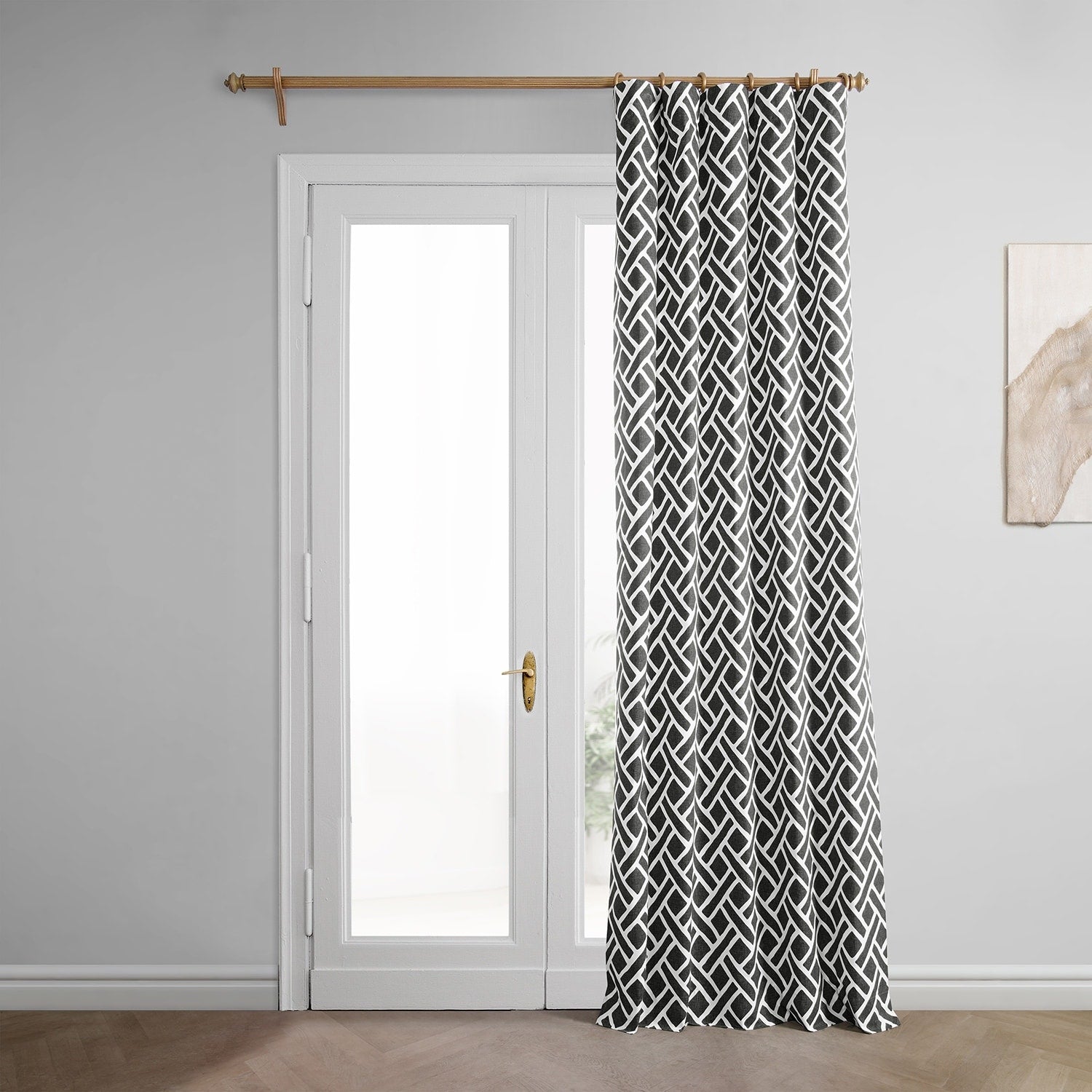 Exclusive Fabrics Martinique Geo Contemporary Cotton Room Darkening Curtain (1 Panel)