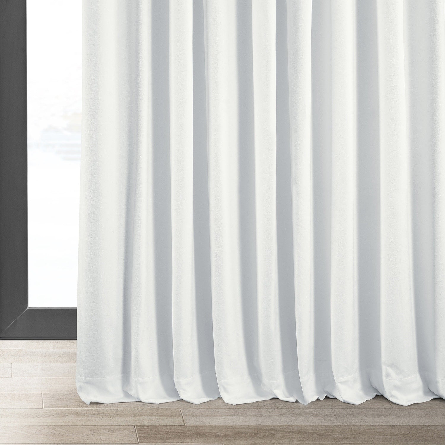 Exclusive Fabrics Signature Extra Wide Blackout Velvet Curtains (1 Panel) - Luxurious Blackout Drapes