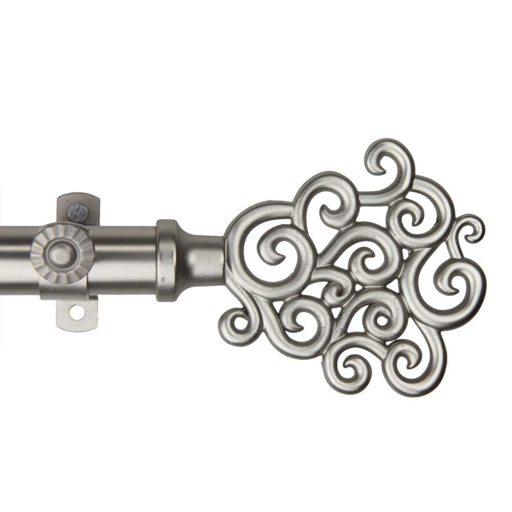 InStyleDesign Cloud Adjustable Satin Nickel Curtain Rod