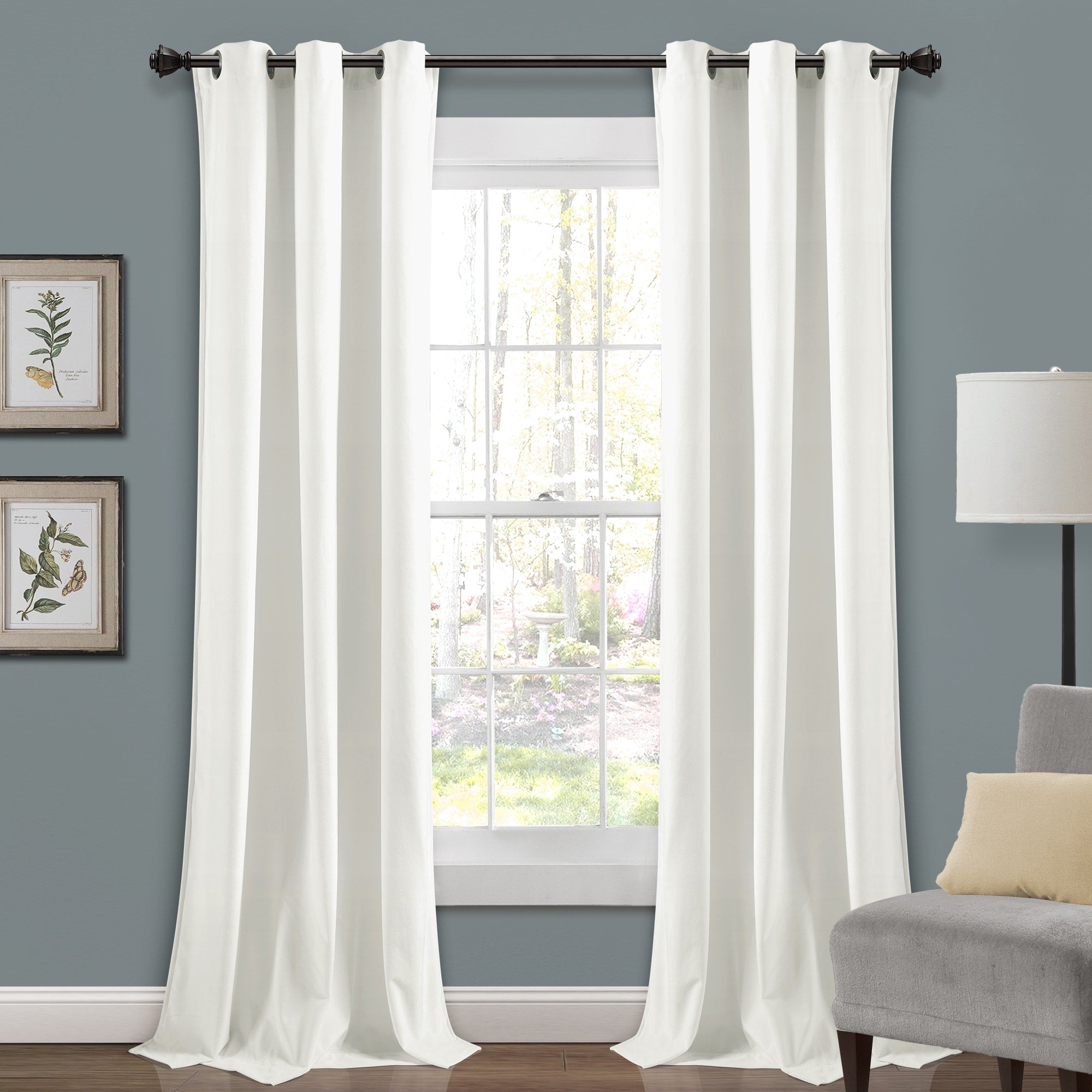 Porch & Den Lapeyrous Velvet Solid Room Darkening Window Curtain Panel Set