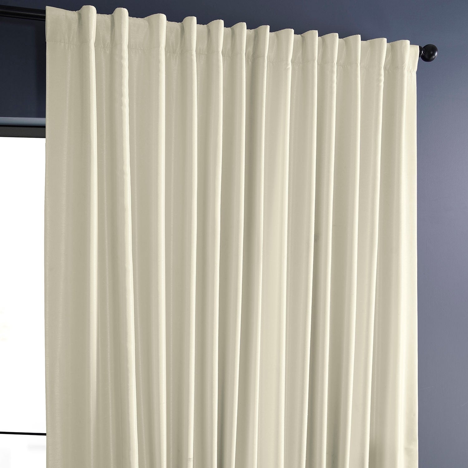 Exclusive Fabrics Blackout Extra Wide Faux Dupioni Curtain (1 Panel)