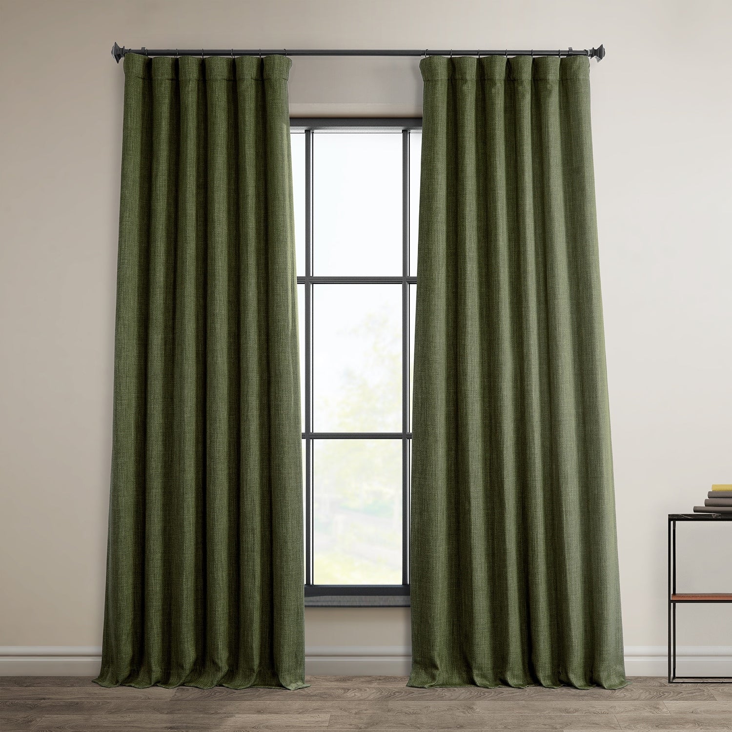 Exclusive Fabrics Faux Linen Room Darkening Curtain (1 Panel)