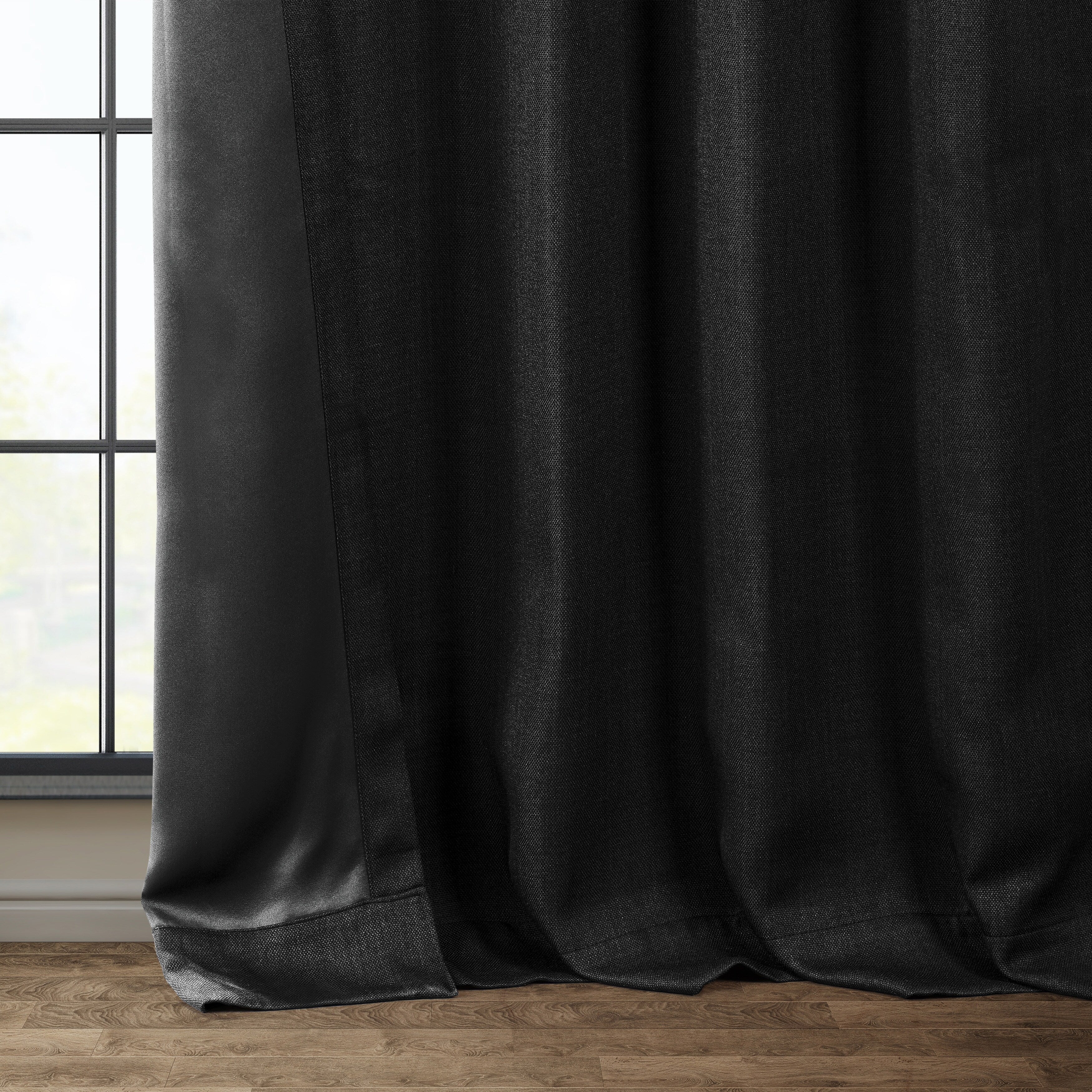 Exclusive Fabrics Faux Linen Room Darkening Curtain (1 Panel)