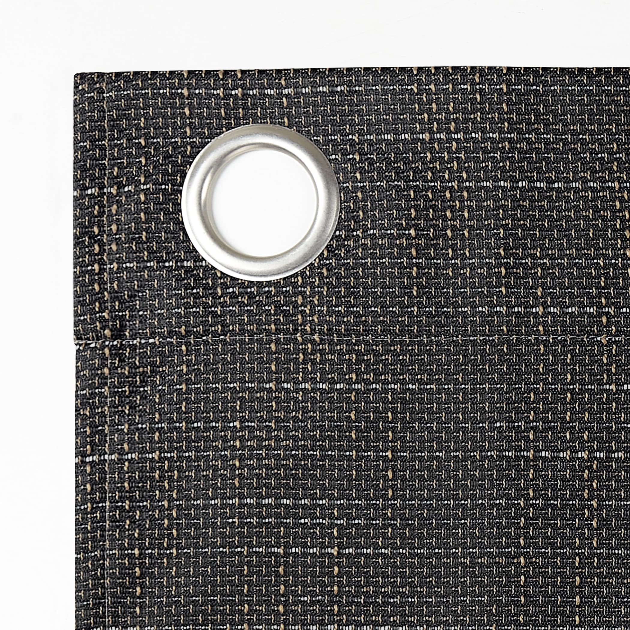 Sun Zero Kline Burlap Weave Thermal Extreme Total Blackout Grommet Curtain Panel, Single Panel