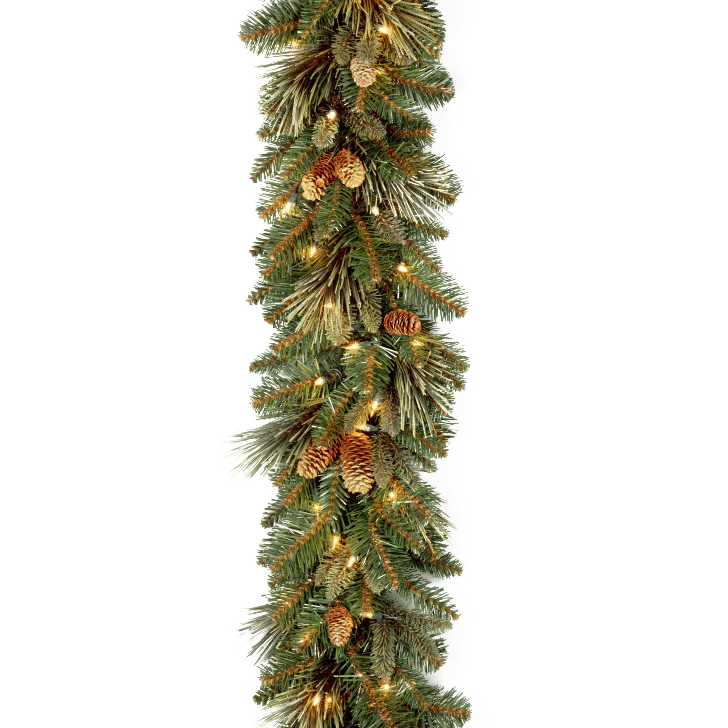 National Tree Company 9 ft. Carolina Pine Garland with Clear Lights - 9 ft