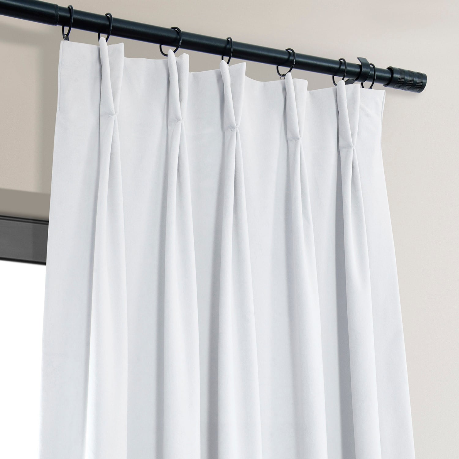 Exclusive Fabrics Signature Pleated Blackout Velvet Curtain (1 Panel)