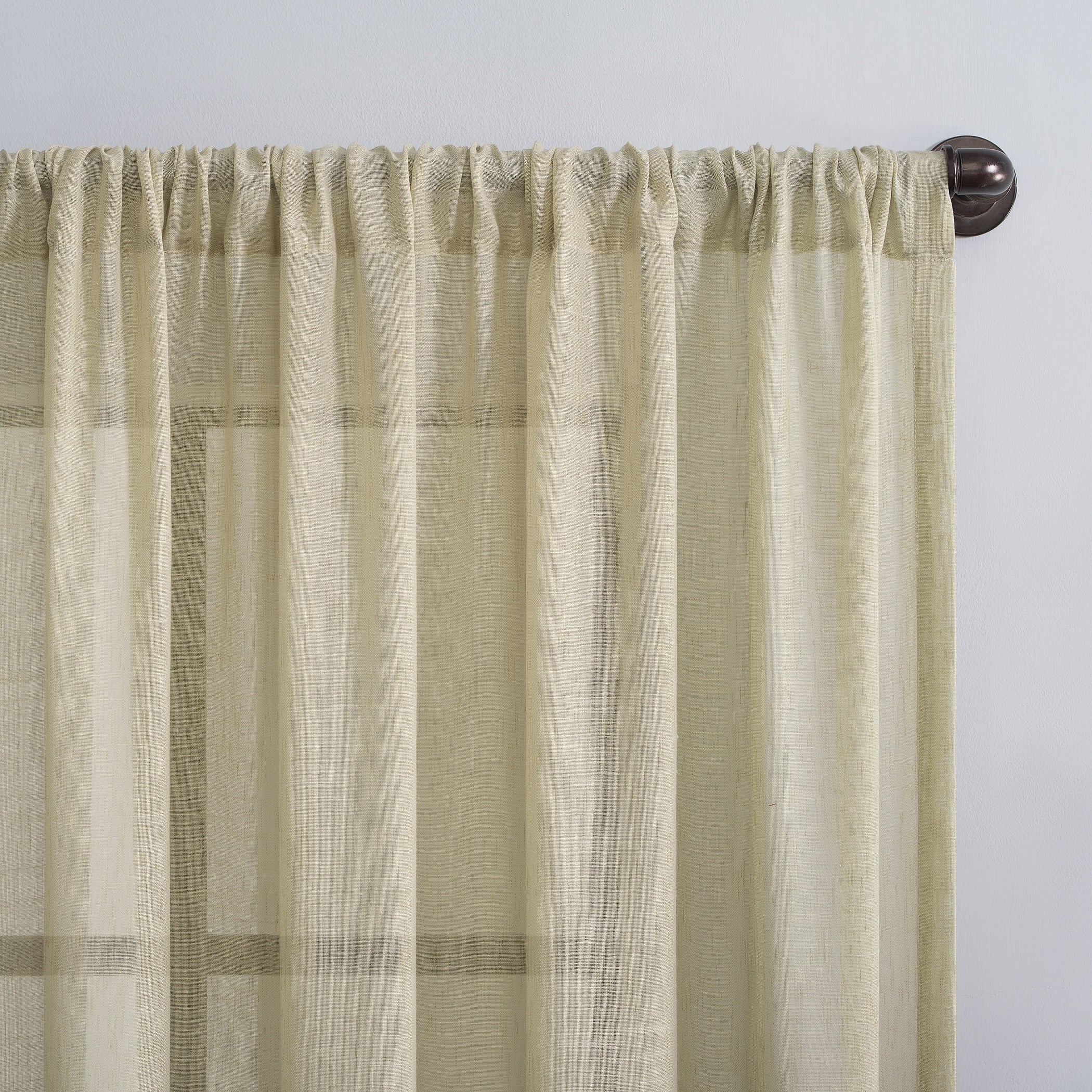 Archaeo Slub Textured Linen Blend Curtain, Single Panel