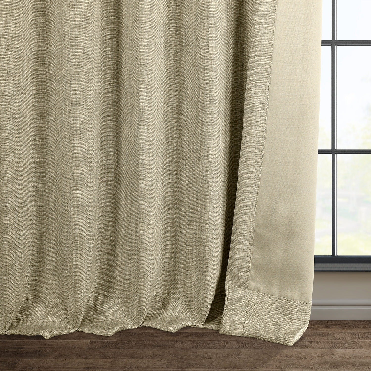 Exclusive Fabrics Faux Linen Room Darkening Curtain (1 Panel)