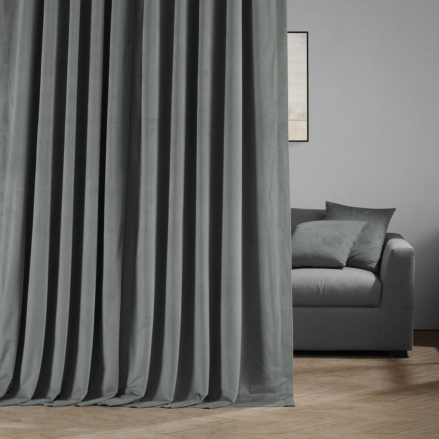 Exclusive Fabrics Signature Extra Wide Velvet Blackout Curtain (1 Panel) - Luxurious Blackout Drapery for Elegant Décor