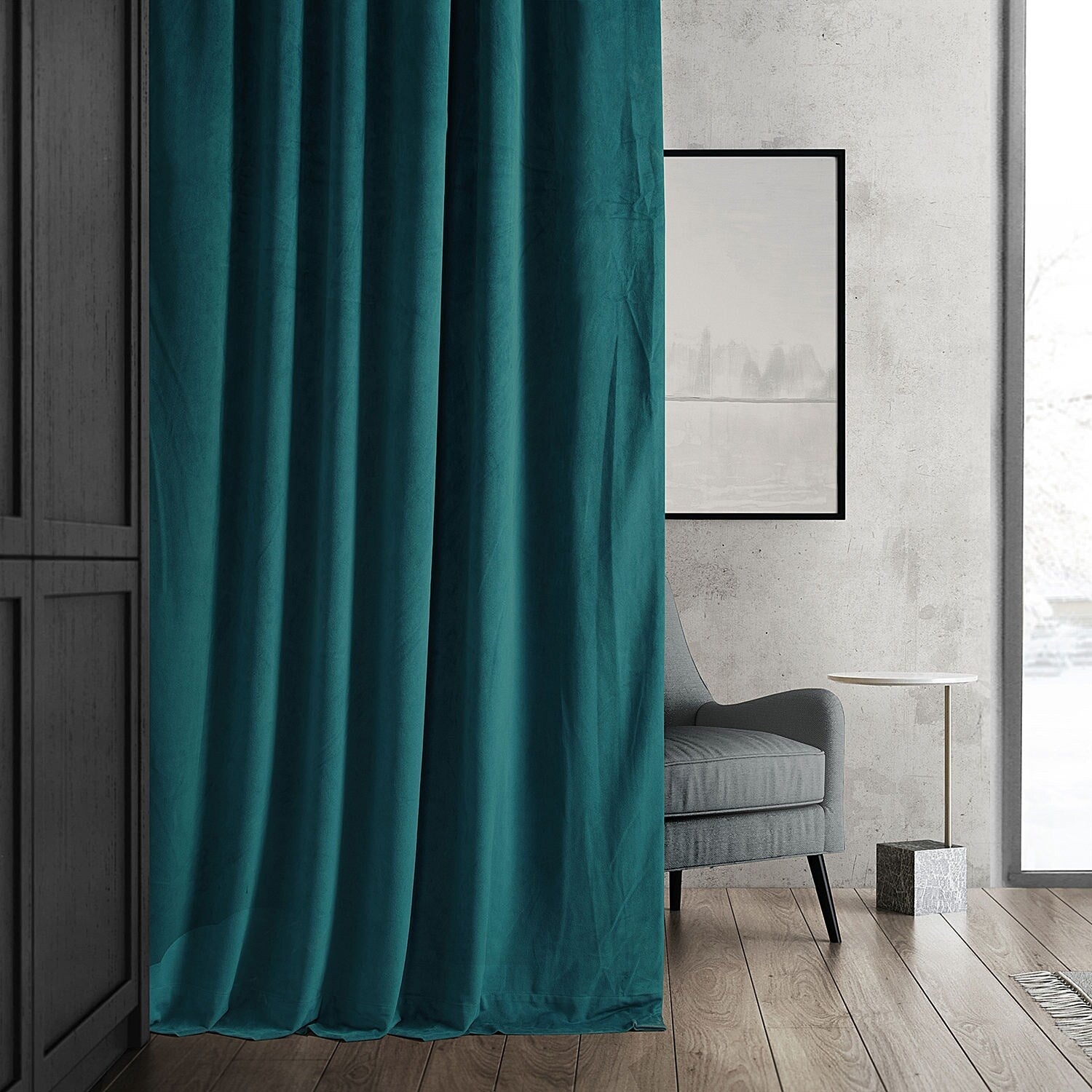 Exclusive Fabrics Signature Velvet Blackout Curtain 120 Inches Long (1 Panel)