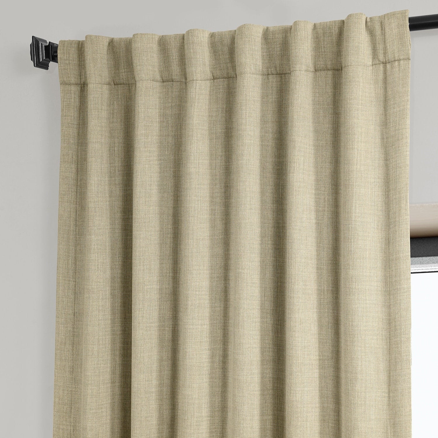 Exclusive Fabrics Faux Linen Room Darkening Curtain (1 Panel)