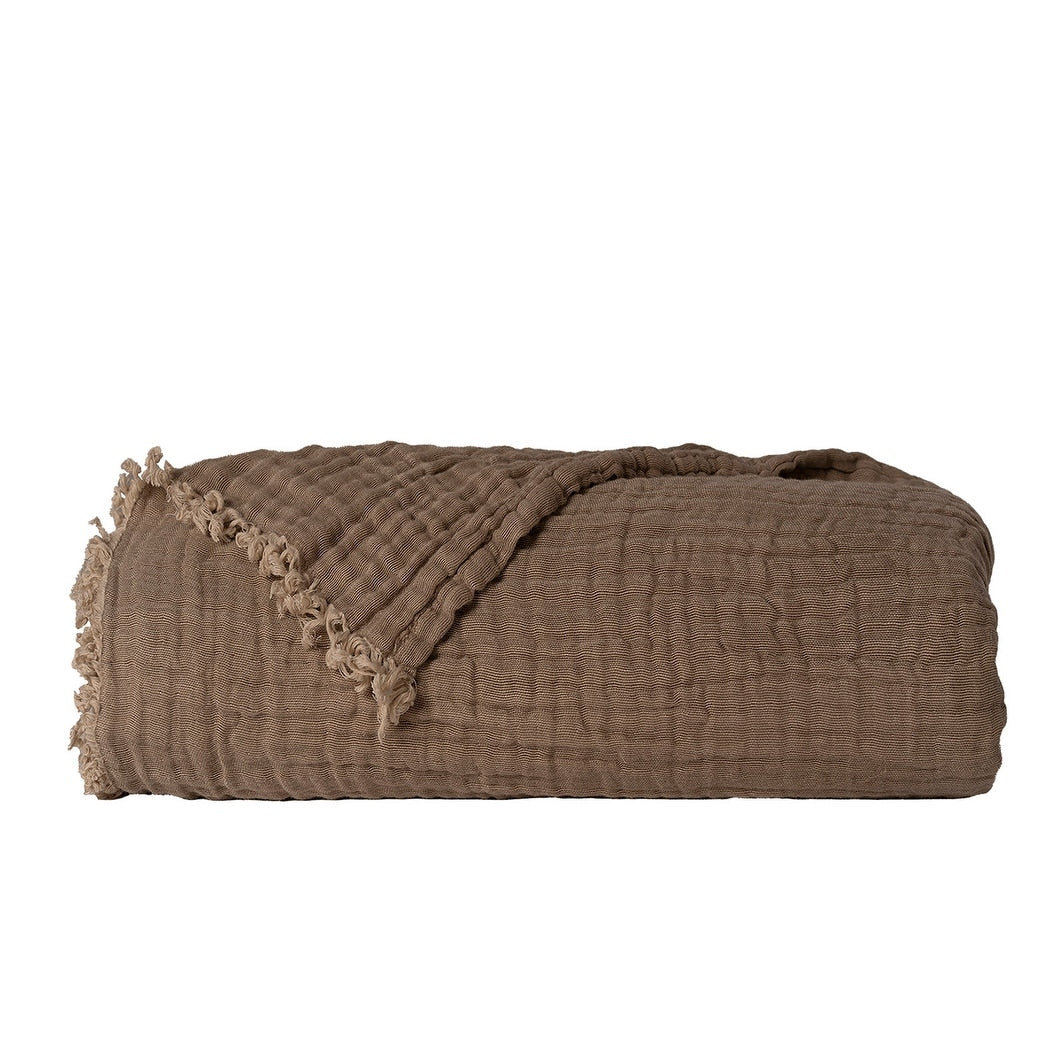 Truly Soft Two-Toned Organic Throw Blanket