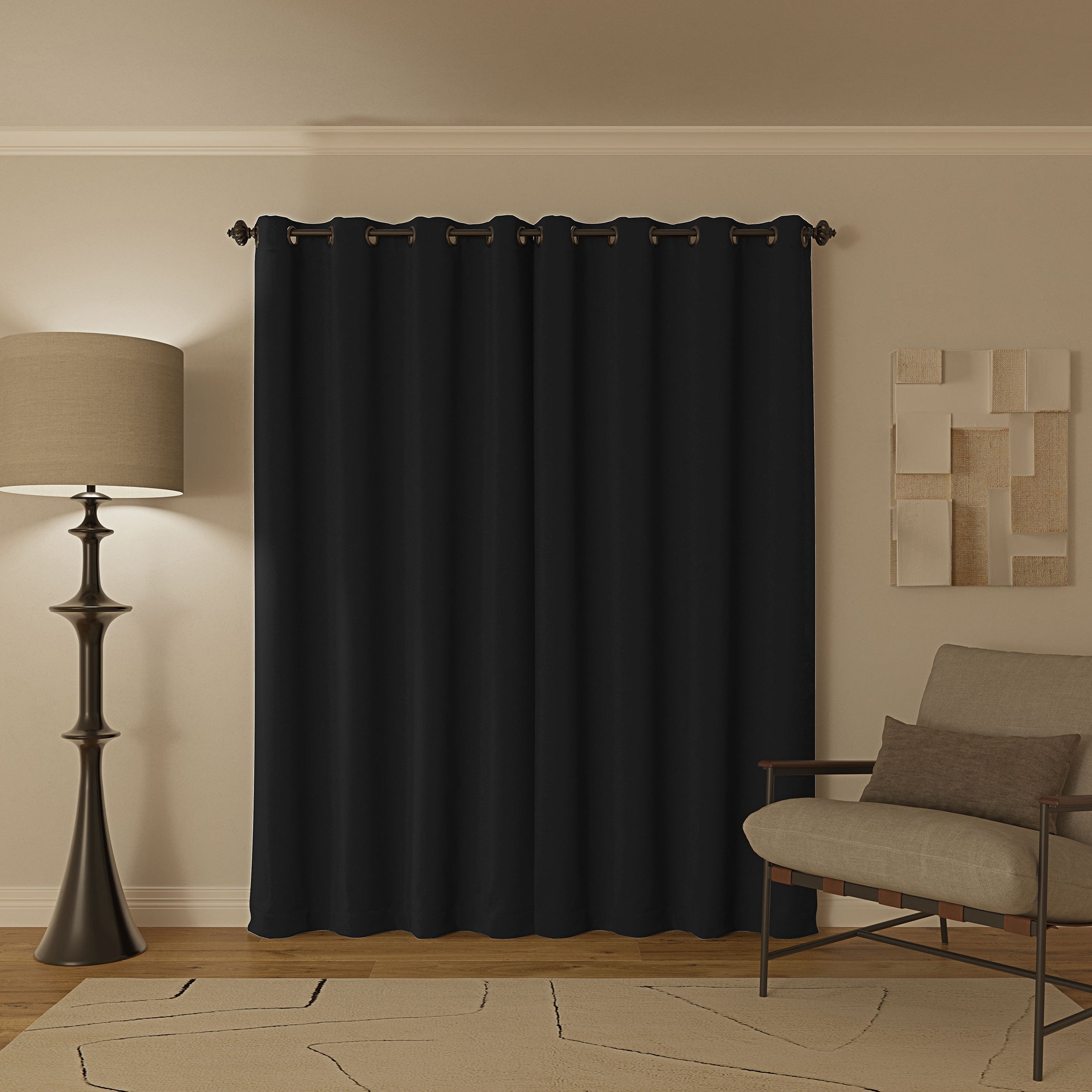 Sun Zero Oslo Theater Grade Extreme Total Blackout Grommet 1-Piece Curtain Panel, Single Panel