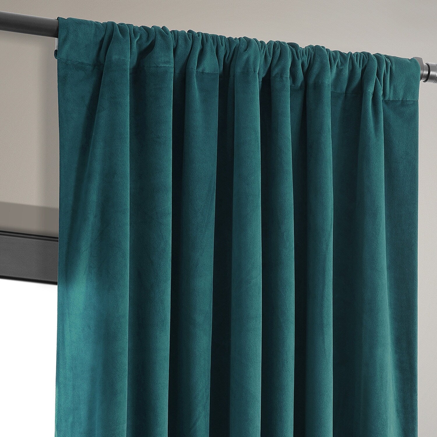 Exclusive Fabrics Signature Velvet Blackout Curtain 120 Inches Long (1 Panel)