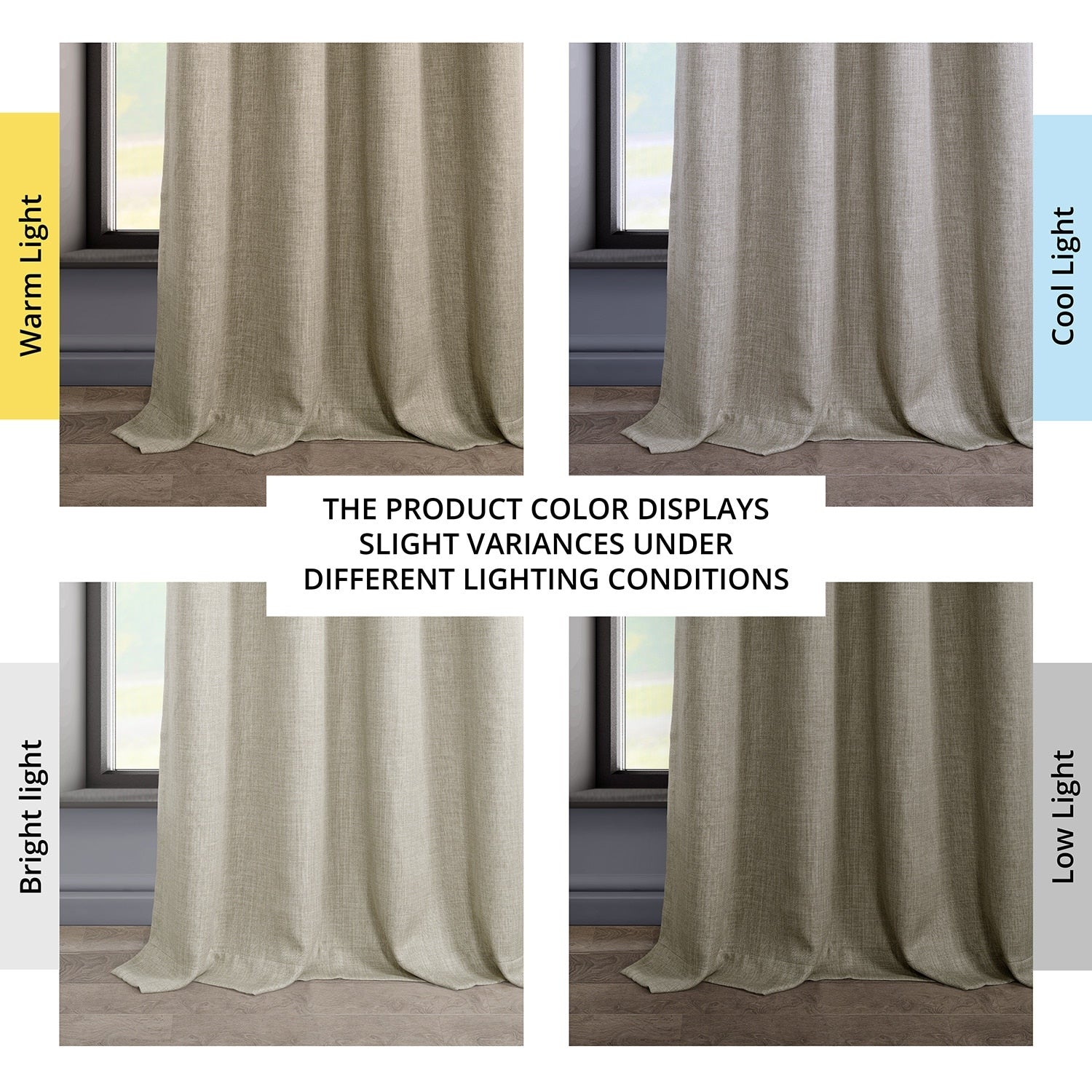 Exclusive Fabrics Faux Linen Grommet Room Darkening Curtain (1 Panel)