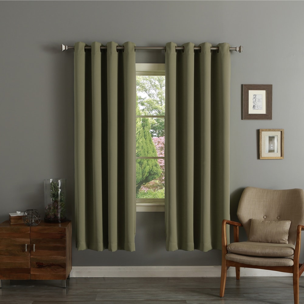 Aurora Home Thermal Insulated 72-inch Blackout Curtain Pair - 52 x 72