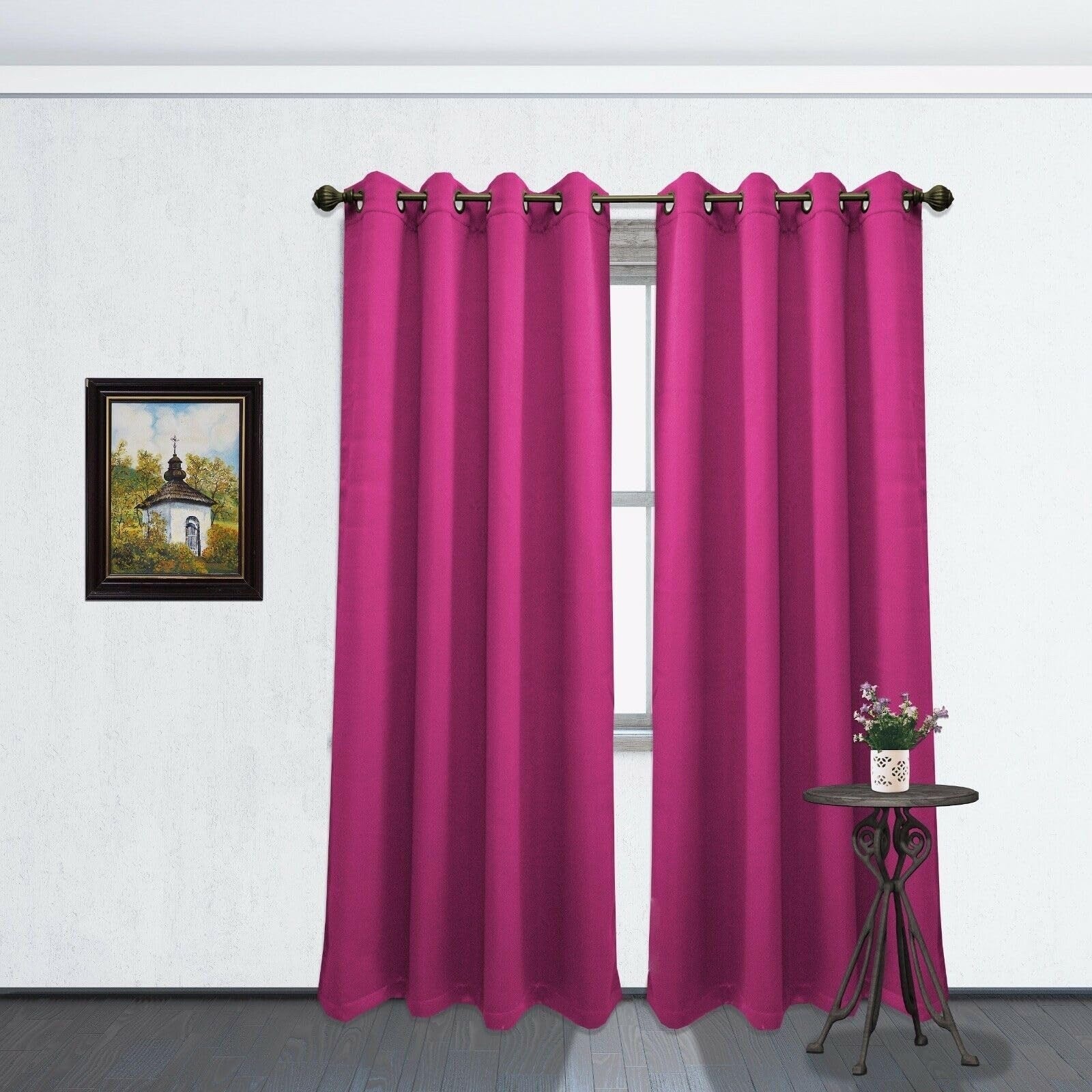 Blackout Window Curtain Panel, Grommet Drapes, 54x84 Tessa Single Panel