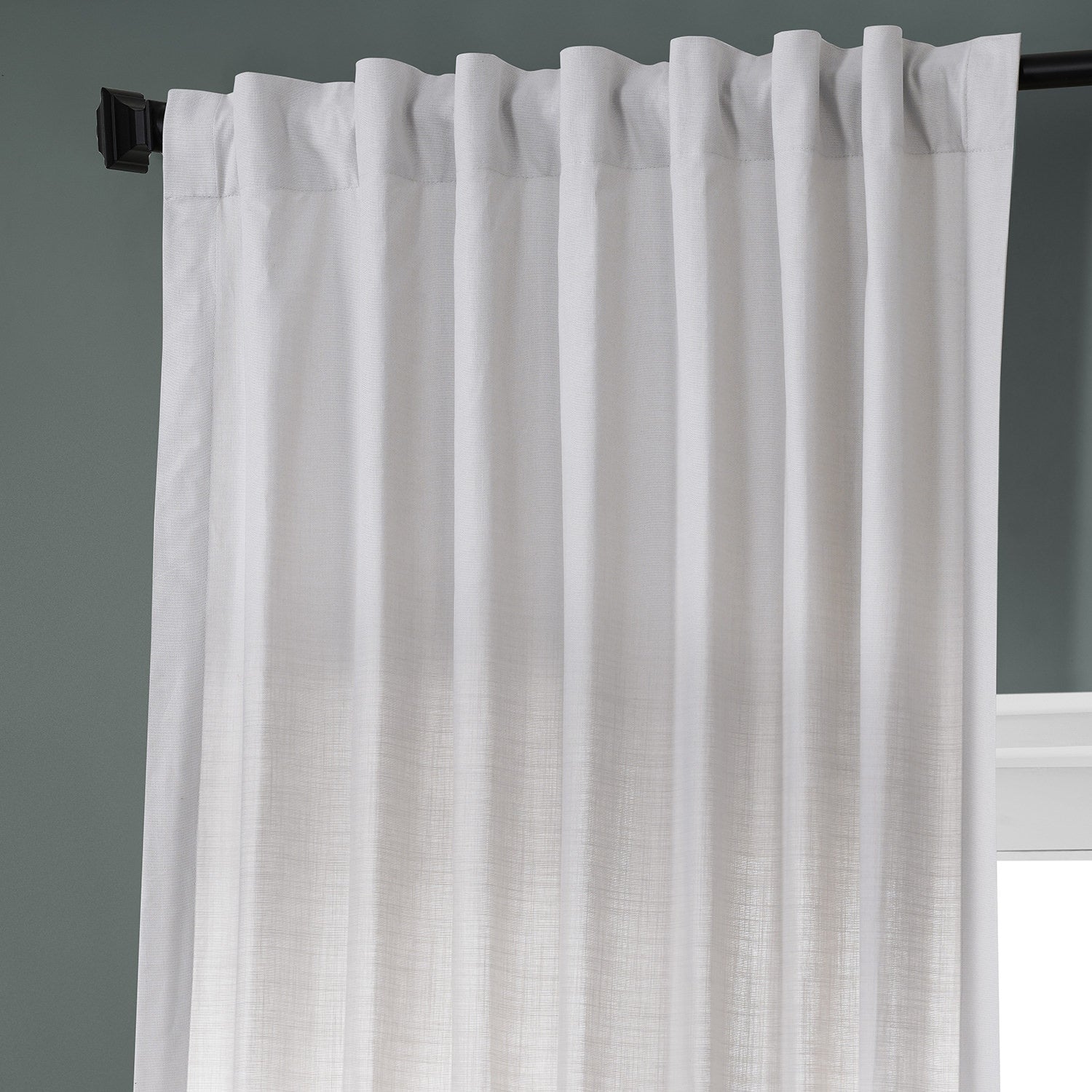 Exclusive Fabrics Dune Textured Solid Cotton Curtain Pair (2 Panels)