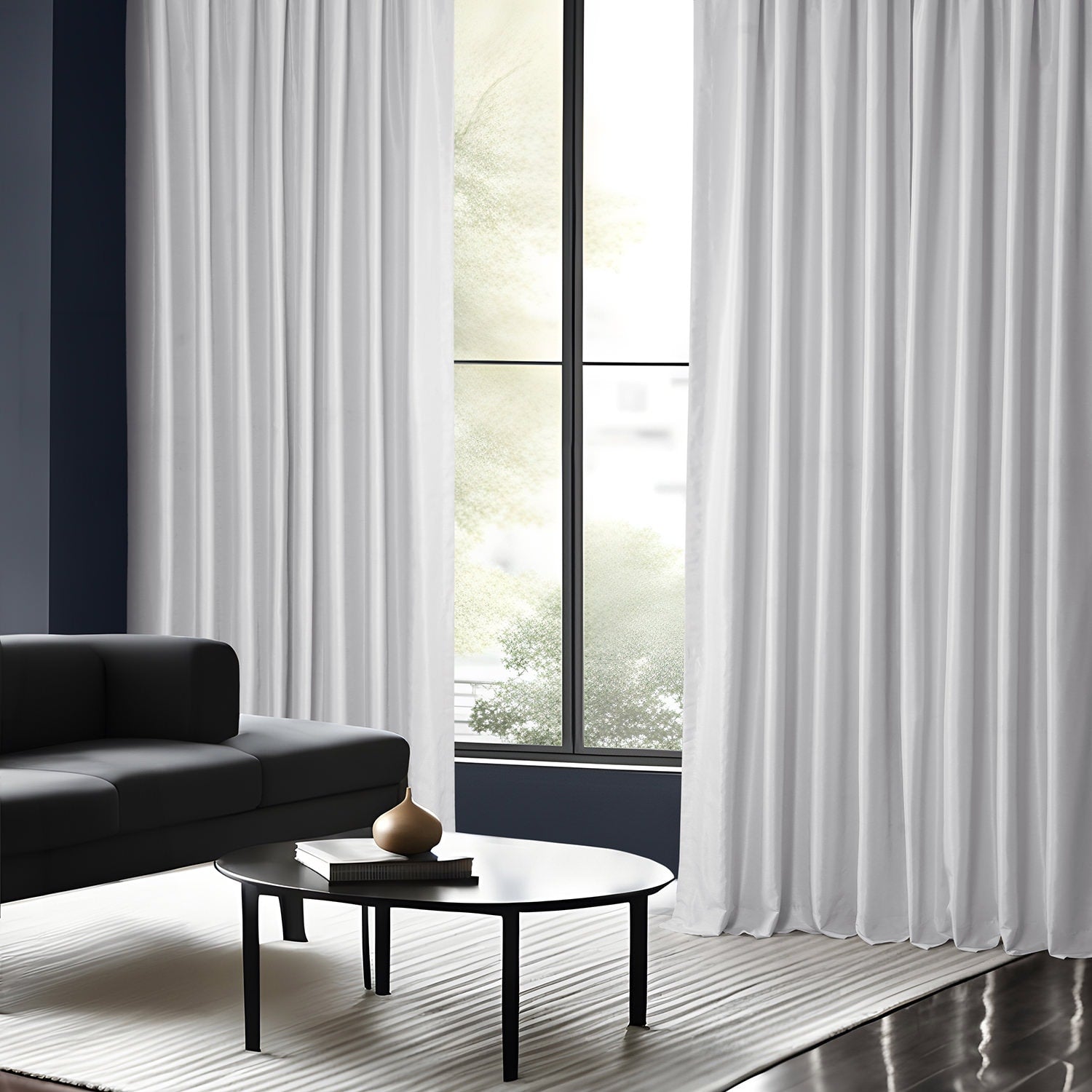 Exclusive Fabrics Blackout Extra Wide Faux Dupioni Curtain (1 Panel)