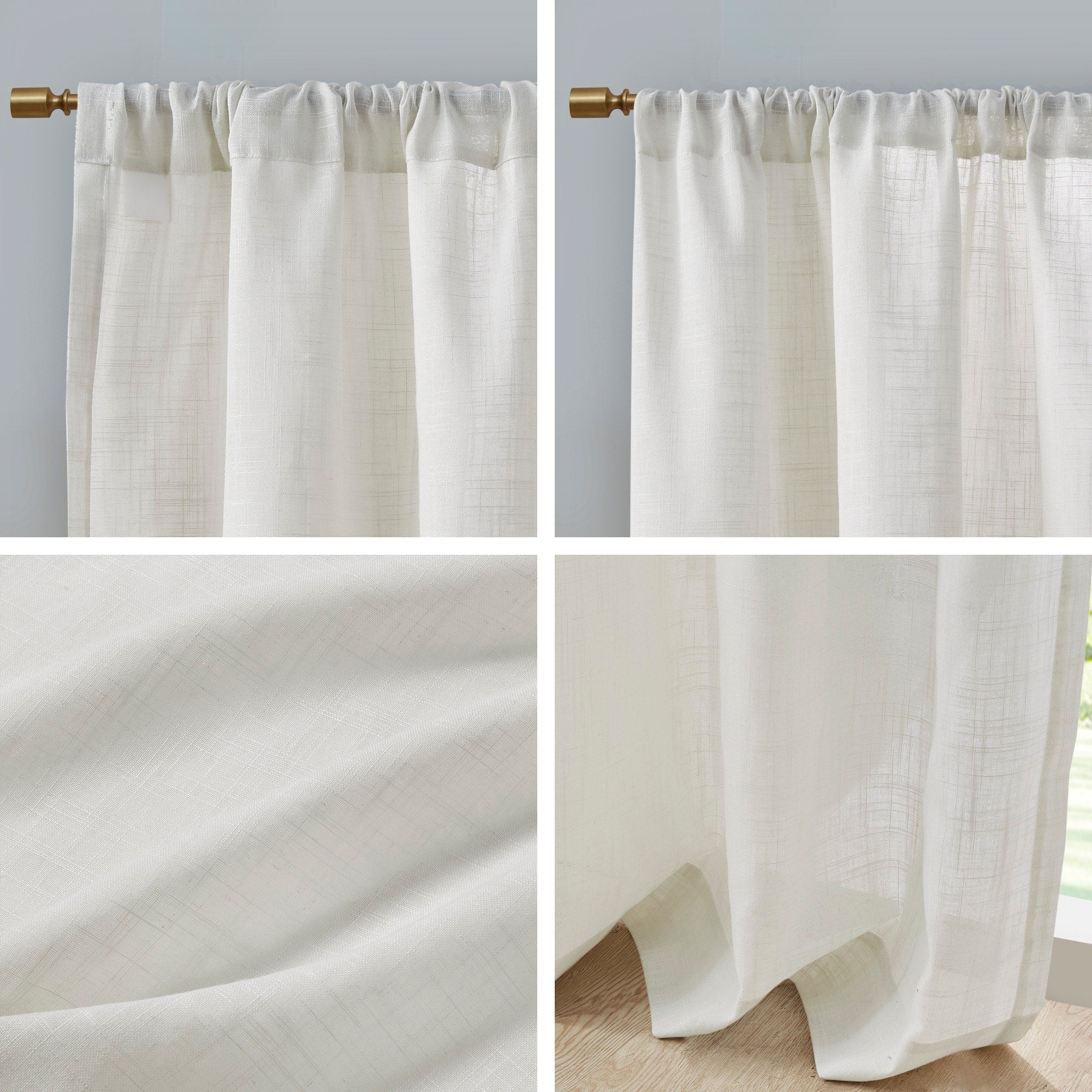 Madison Park Suvi Linen Blend Light Filtering Curtain Panel Pair