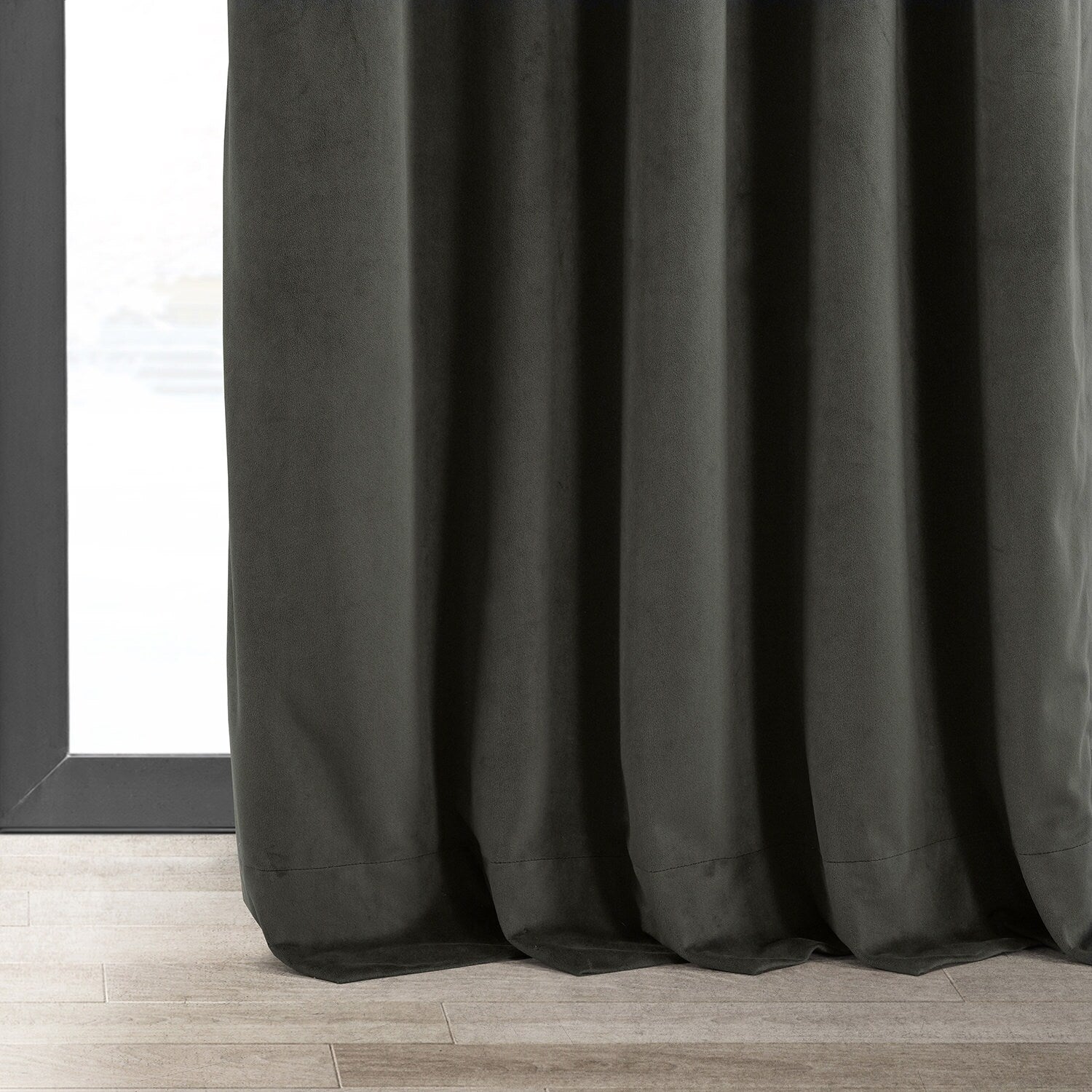 Exclusive Fabrics Signature Velvet Blackout Curtain 108 Inches Long (1 Panel)