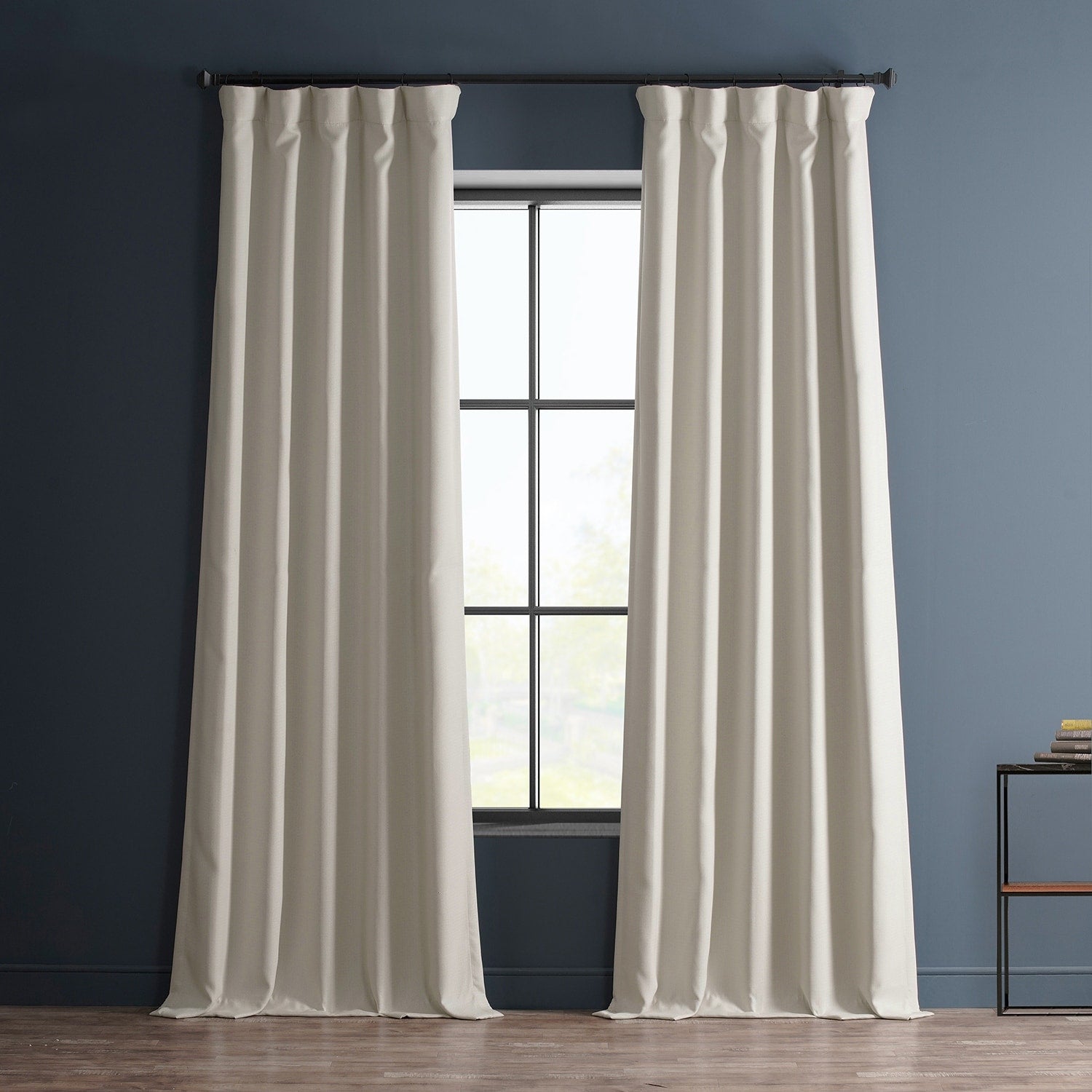 Exclusive Fabrics Faux Linen Room Darkening Curtain (1 Panel)