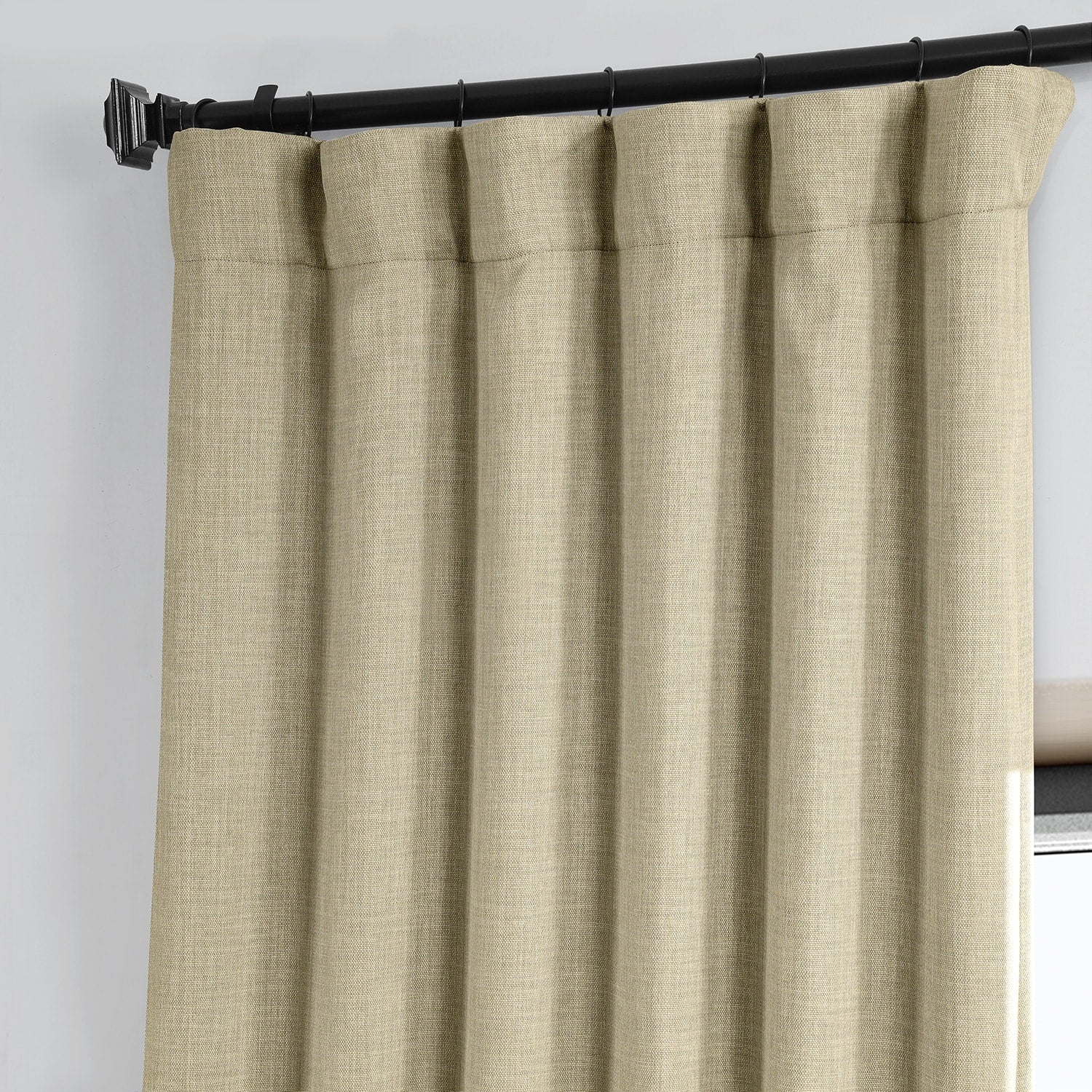 Exclusive Fabrics Faux Linen Room Darkening Curtain (1 Panel)