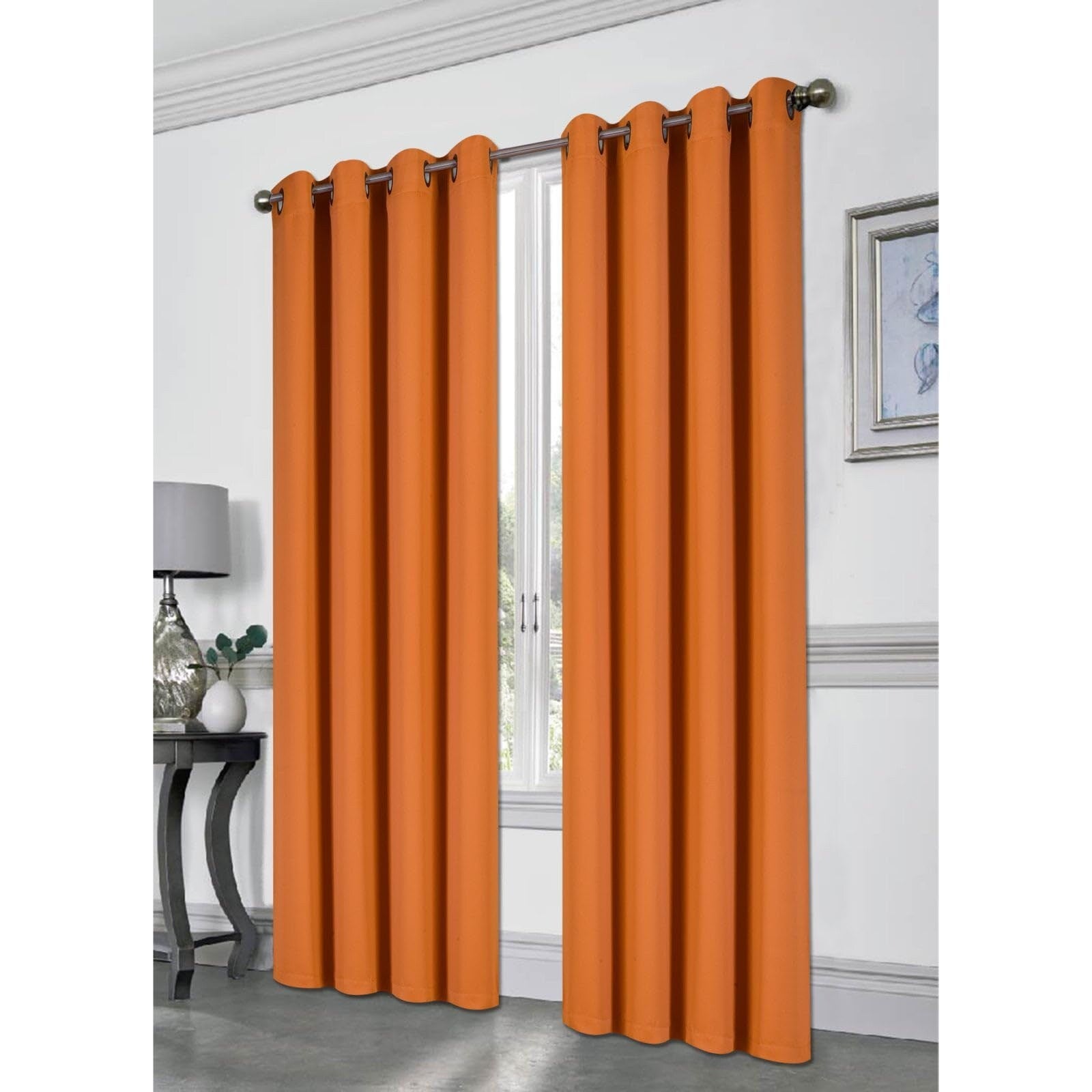 Blackout Window Curtain Panel, Grommet Drapes, 54x84 Tessa Single Panel