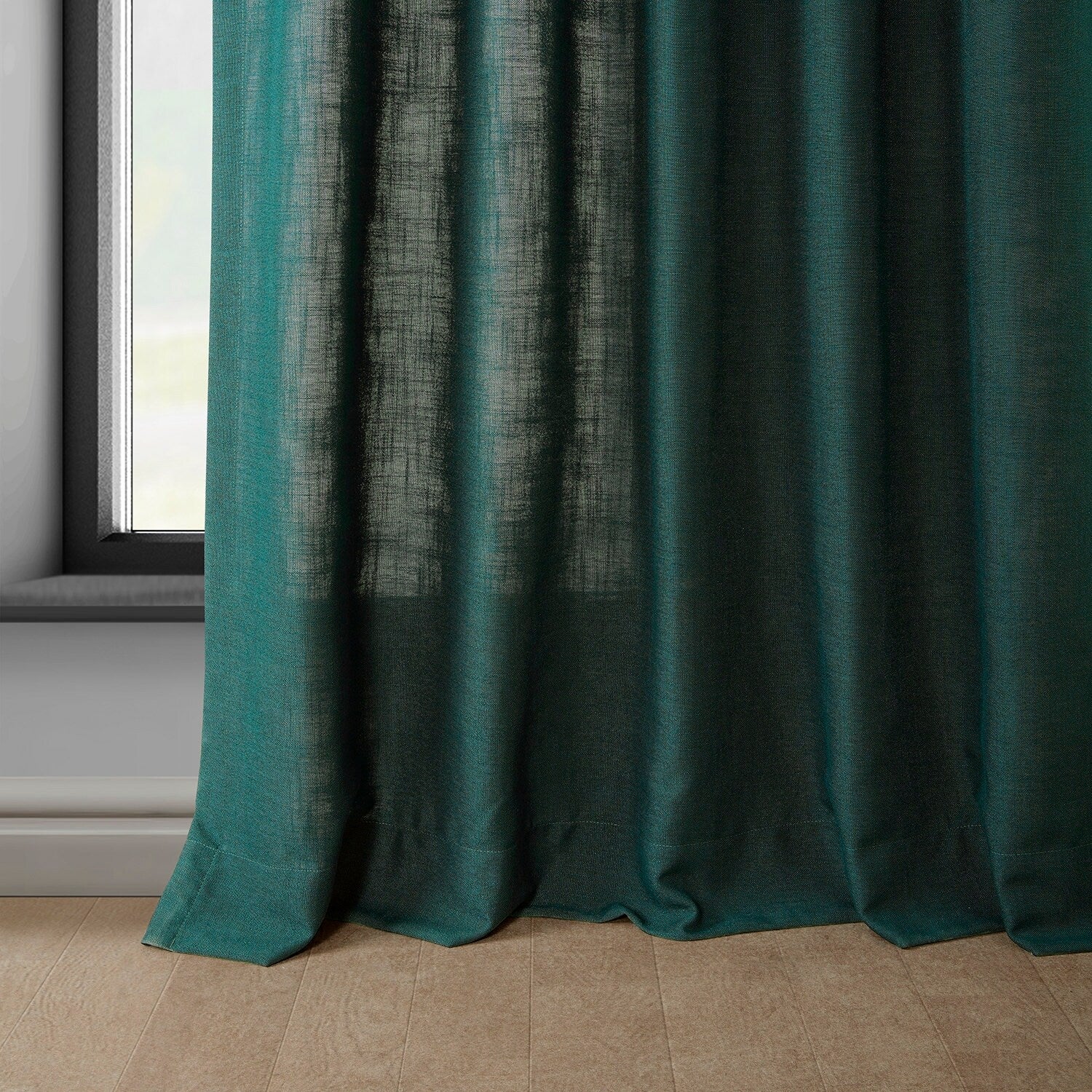 Exclusive Fabrics Classic Faux Linen Curtain (1 Panel)