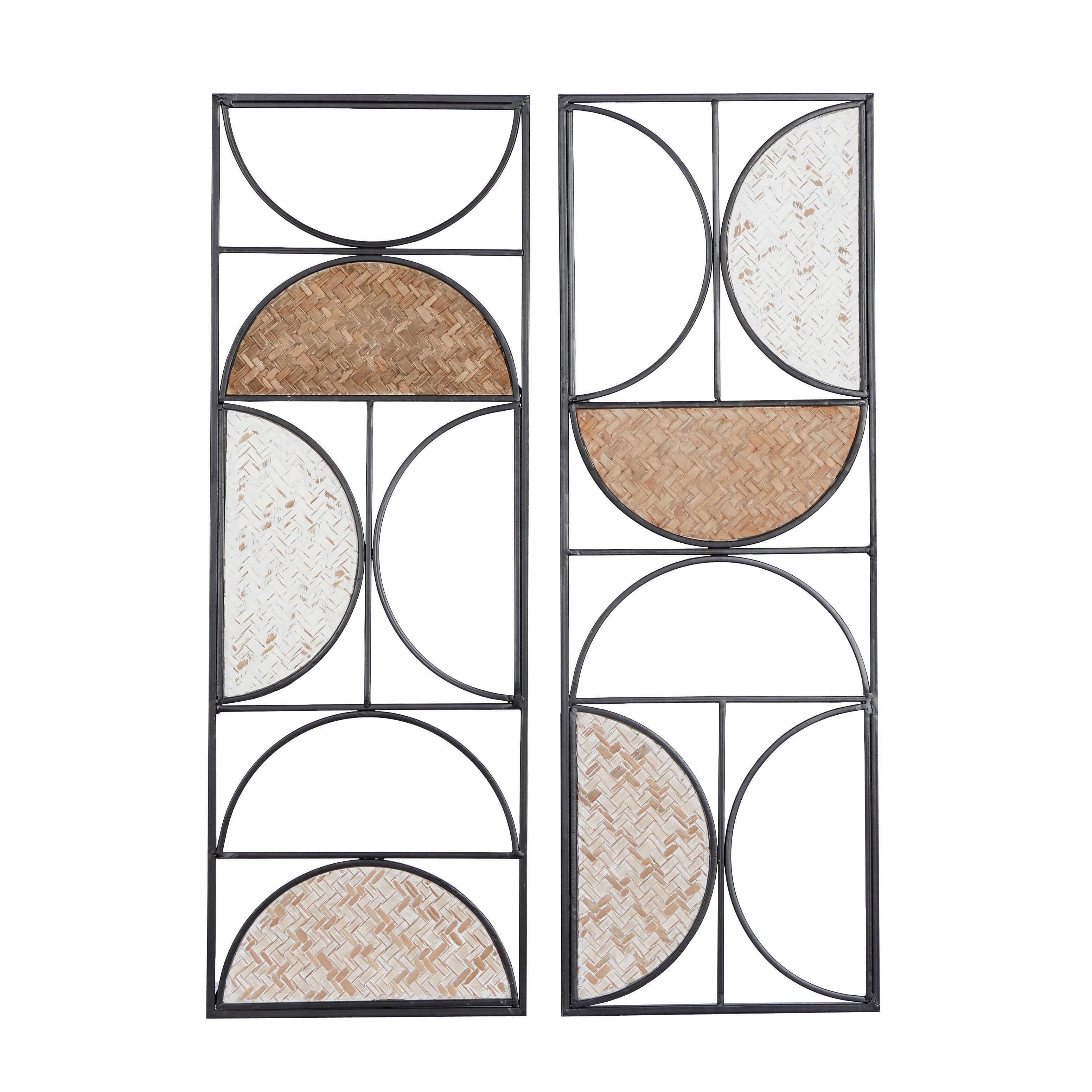 Iron Contemporary Wall Decor (Set of 2)