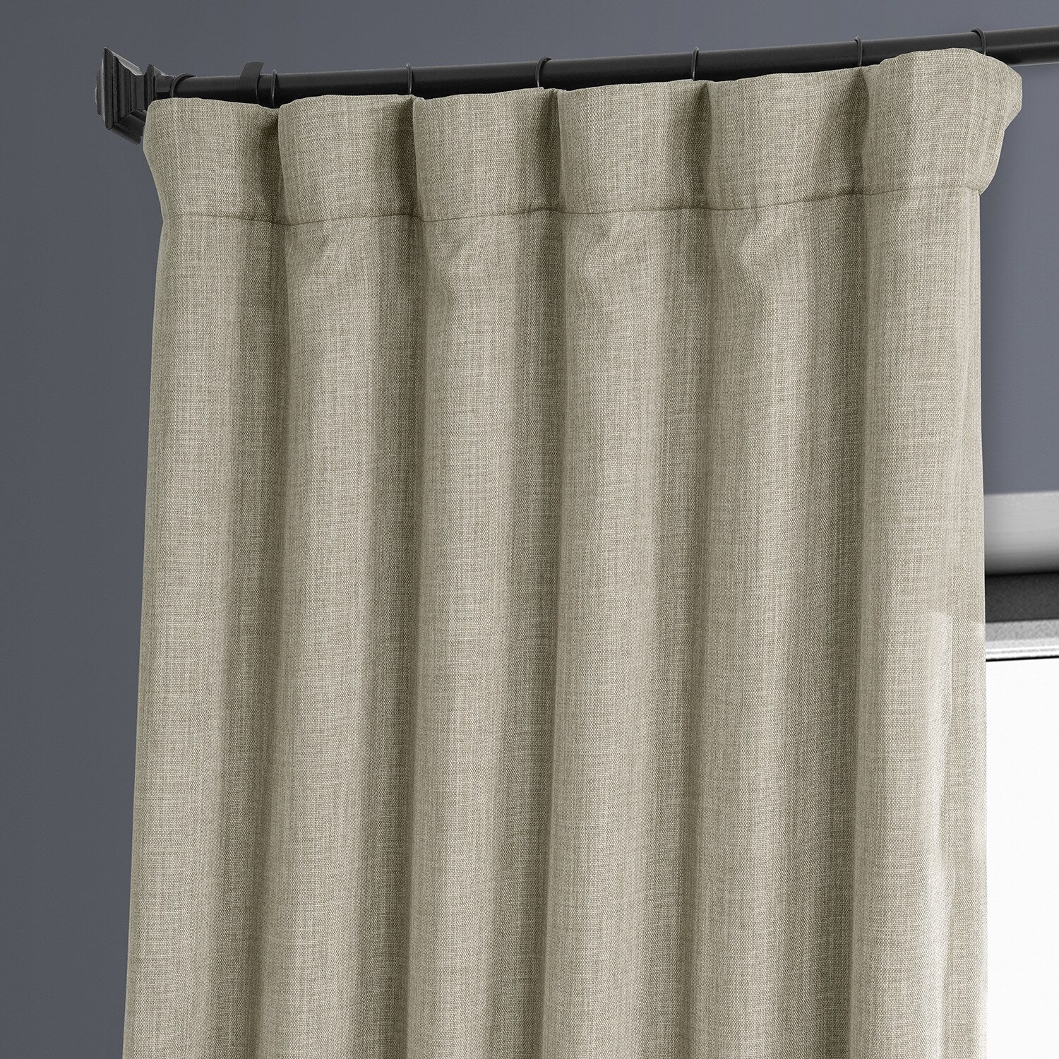 Exclusive Fabrics Faux Linen Room Darkening Curtain (1 Panel)