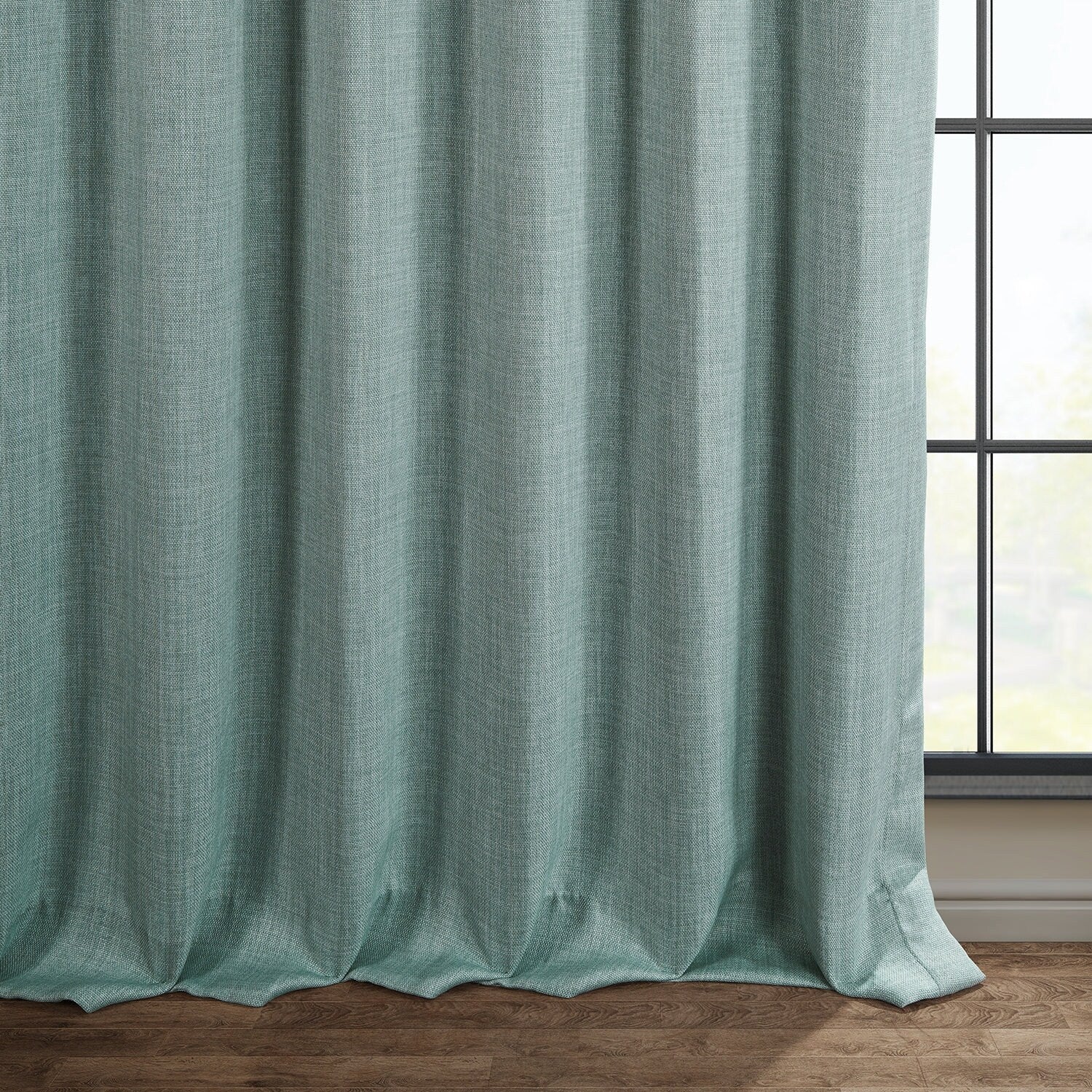 Exclusive Fabrics Faux Linen Room Darkening Curtain (1 Panel)