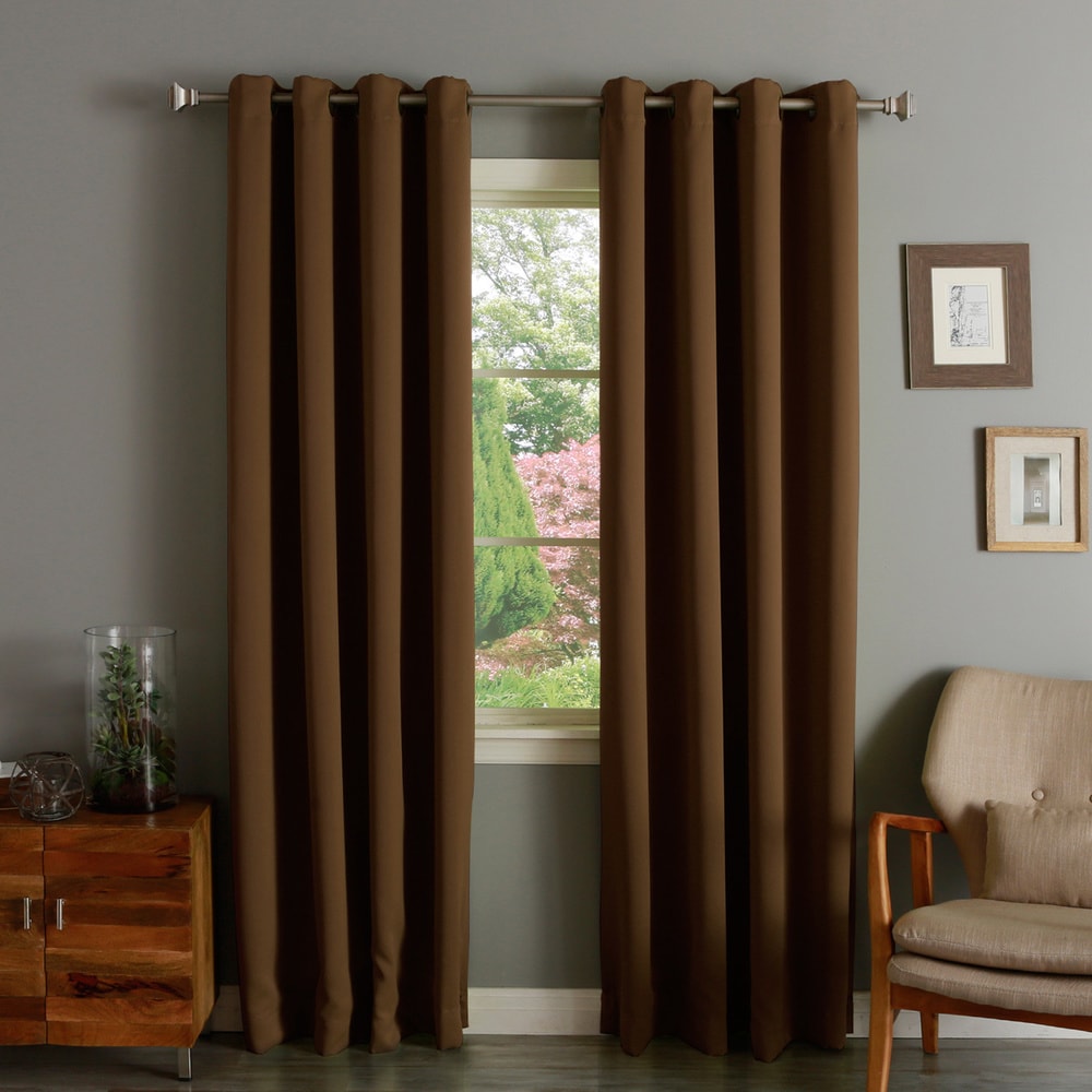 Aurora Home Thermal Insulated Blackout Grommet Top 84-inch Curtain Panel Pair - 52 x 84 - 52 x 84