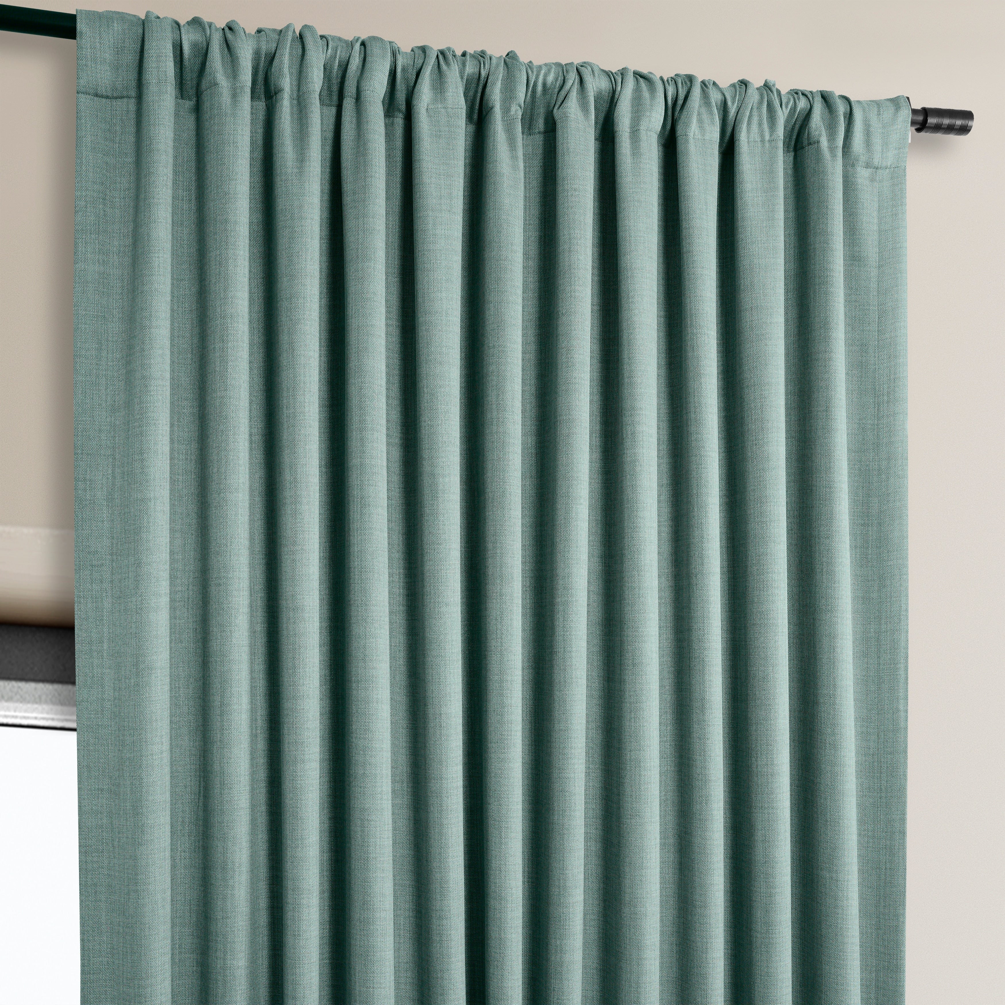 Exclusive Fabrics Faux Linen Room Darkening Curtain (1 Panel)