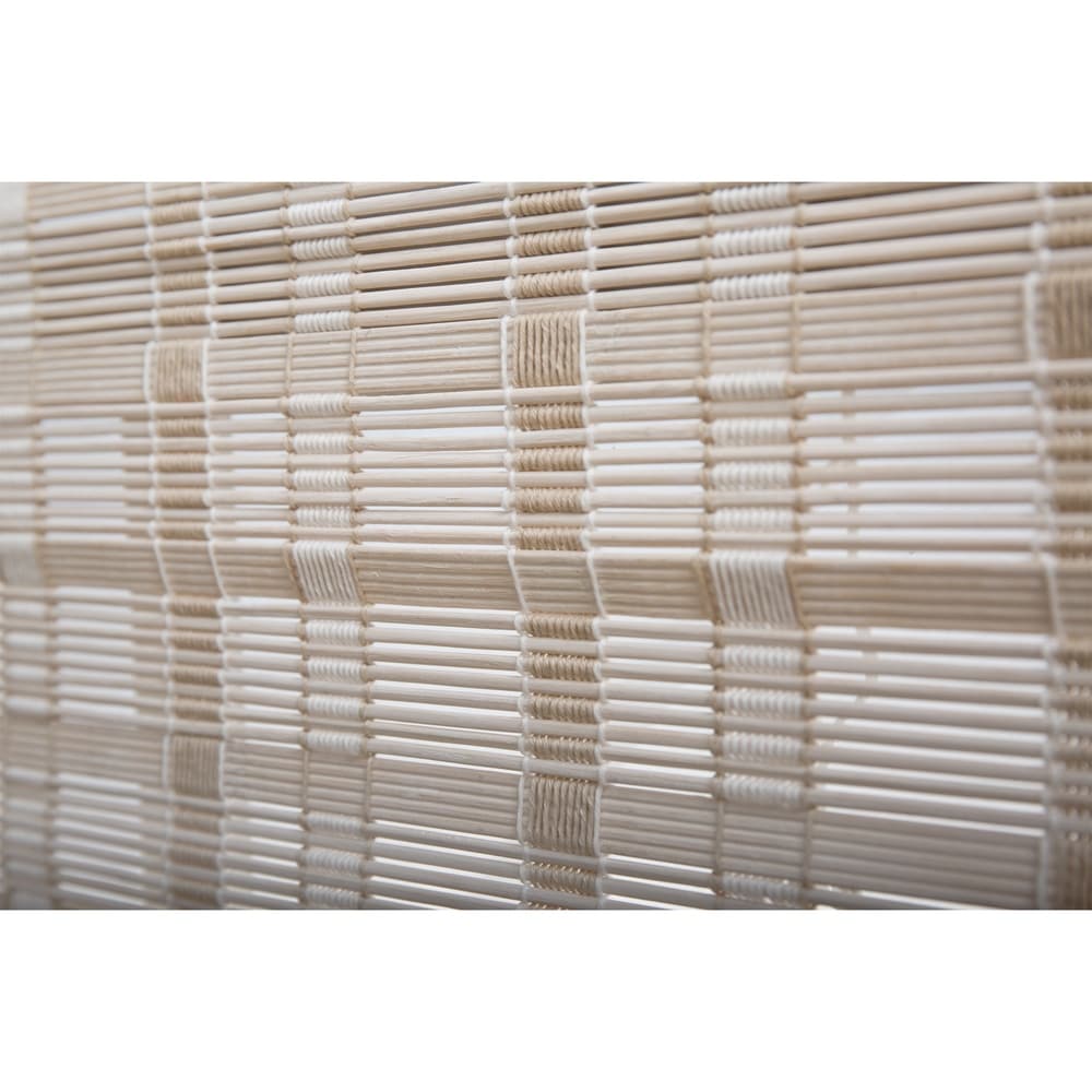 Arlo Blinds Whitewash Bamboo Shades with 74 Inch Height