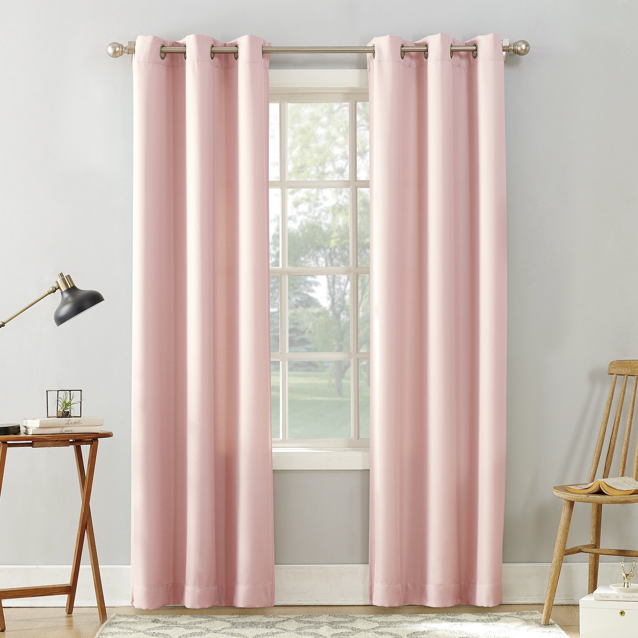 No. 918 Sora Casual Textured Grommet Curtain Panel, Single Panel