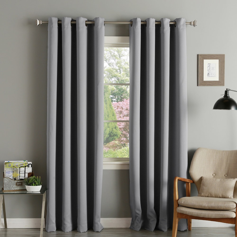 Aurora Home Thermal Insulated Blackout Grommet Top 84-inch Curtain Panel Pair - 52 x 84 - 52 x 84